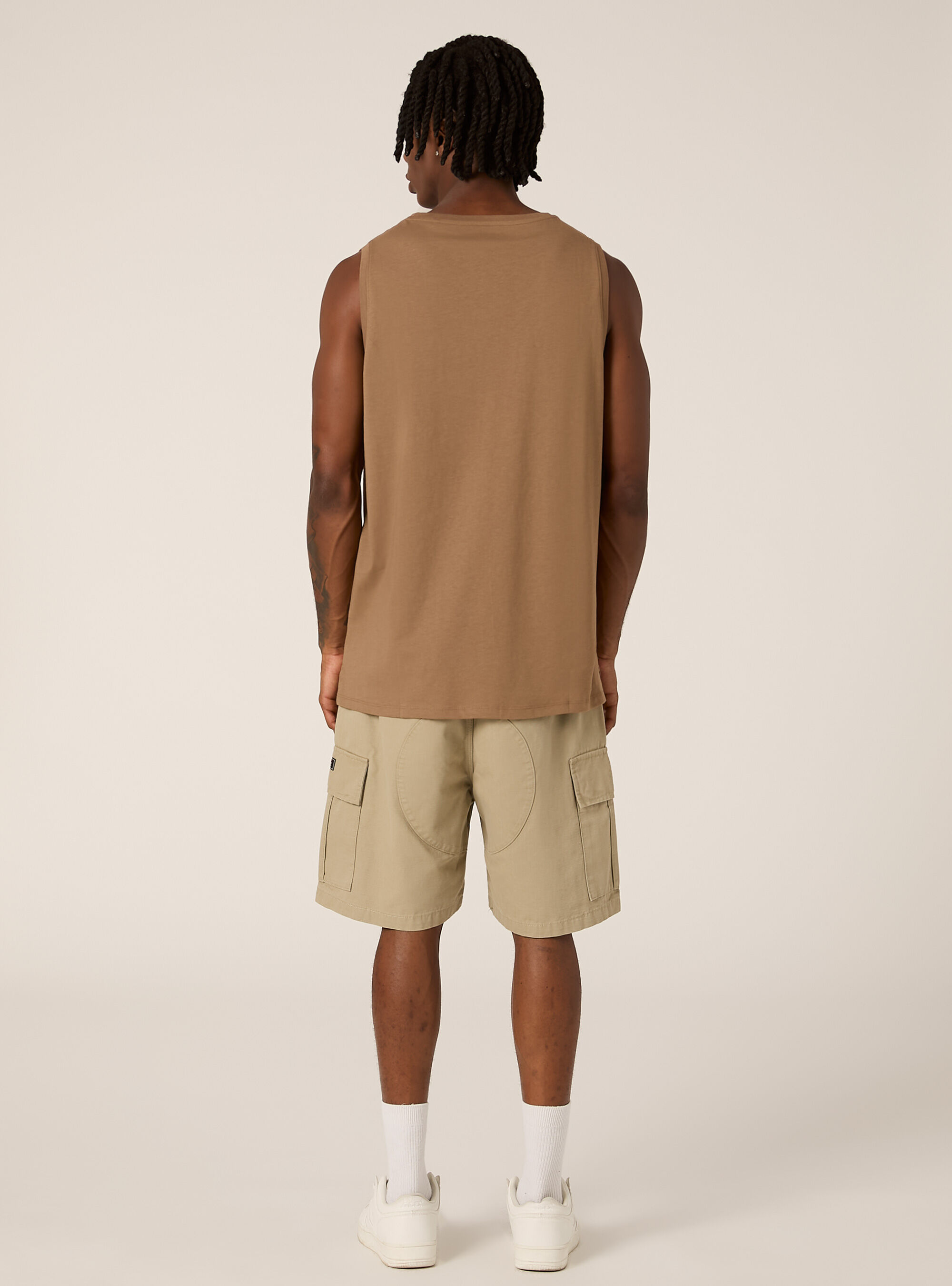 Camiseta de Tirantes Lisa Comfort Fit, BR2 BROWN MEDIUM