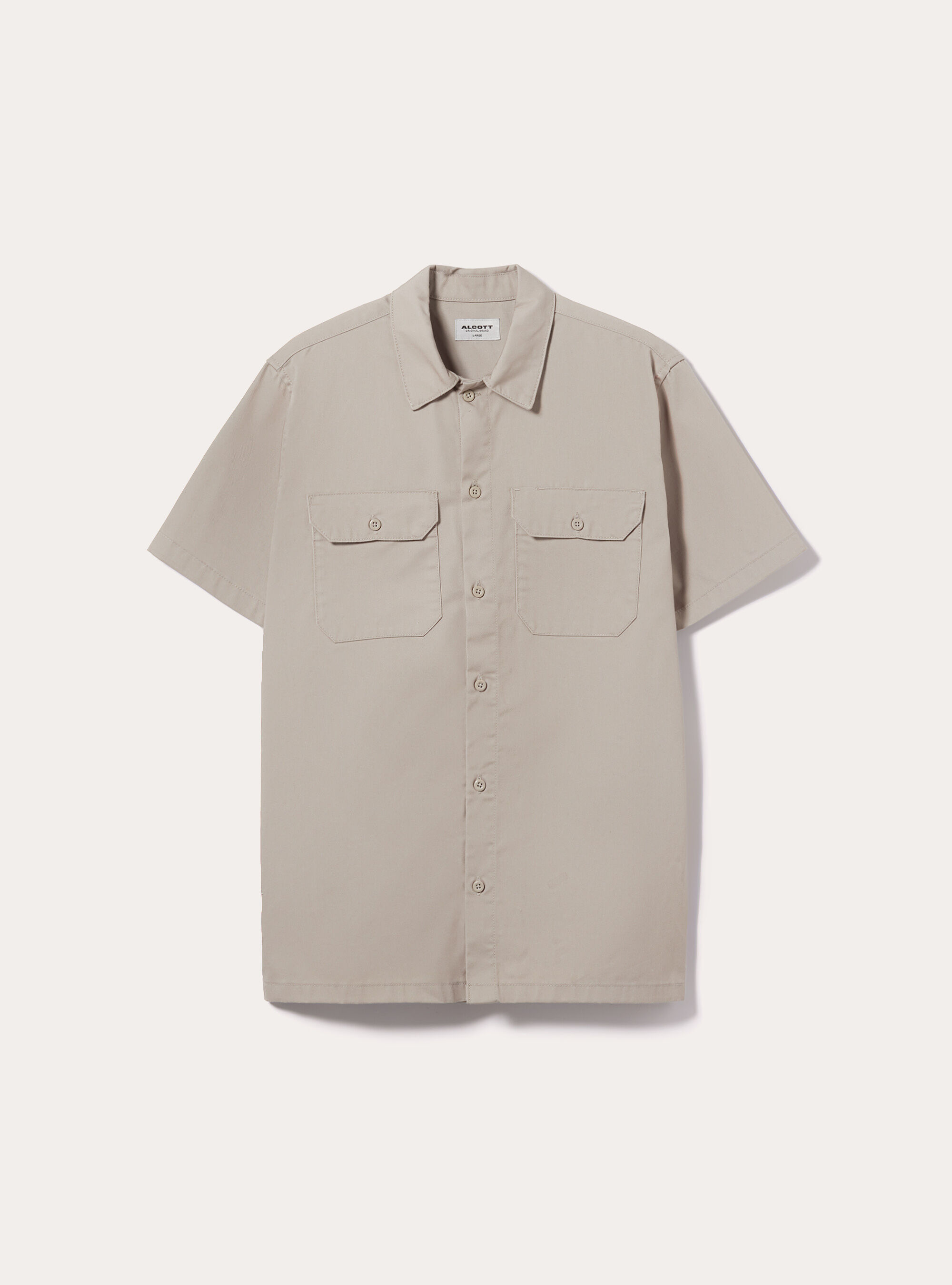 Twill shirt with large pockets, BG2 BEIGE MEDIUM