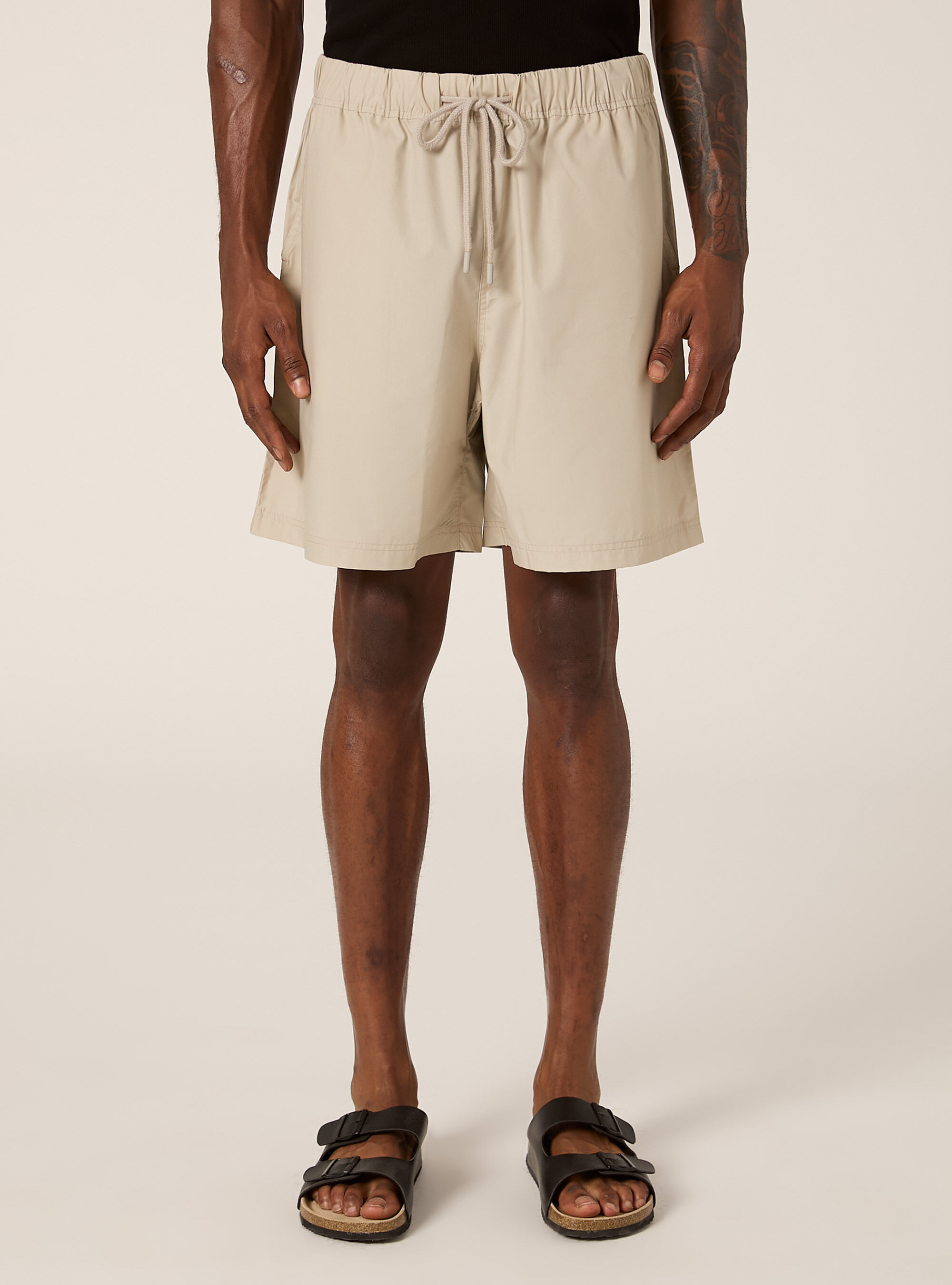 Boxy Fit Poplin Bermuda Shorts, BG2 BEIGE MEDIUM