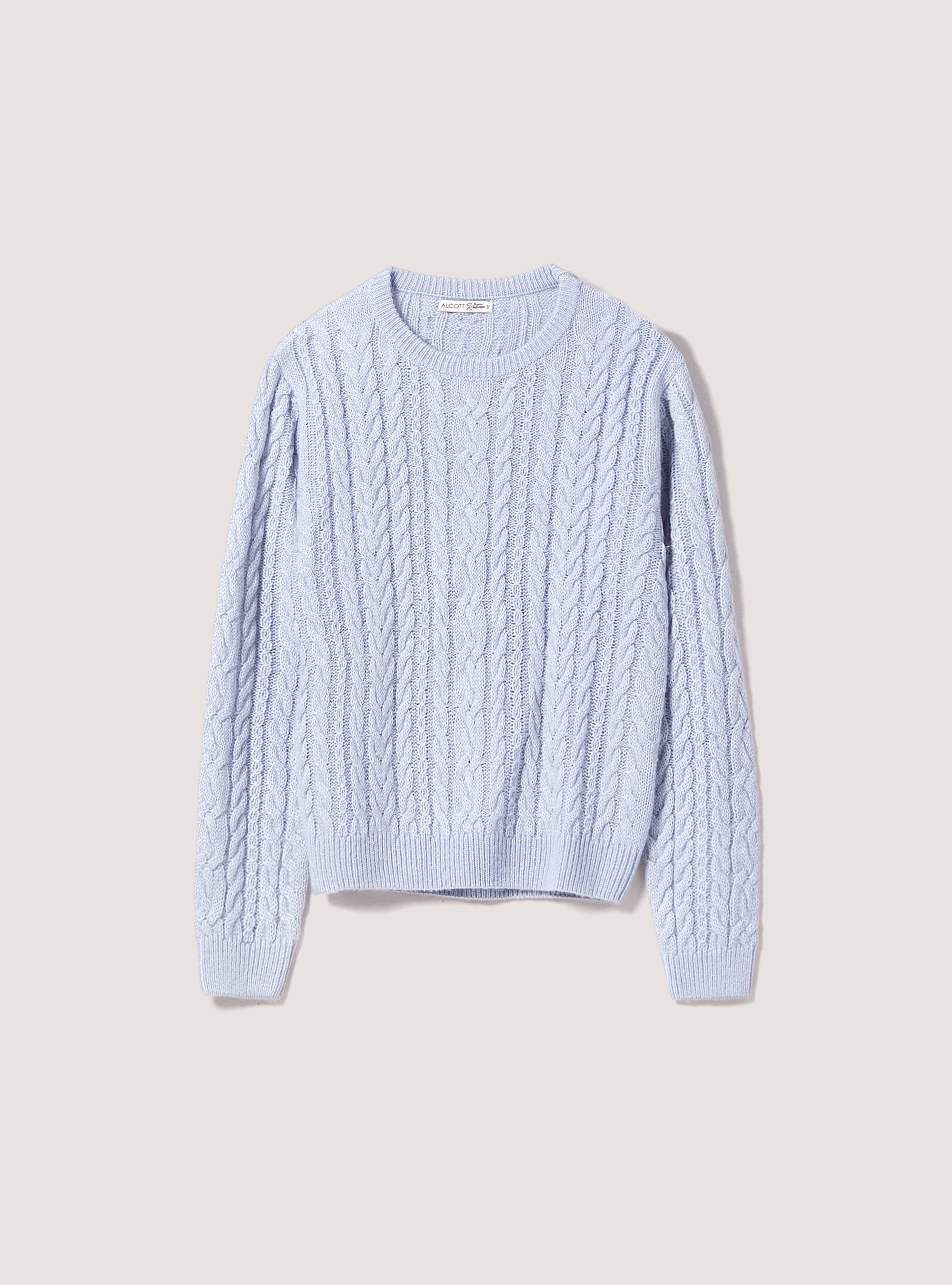 Pullover con trecce, AZ3 AZURRE LIGHT