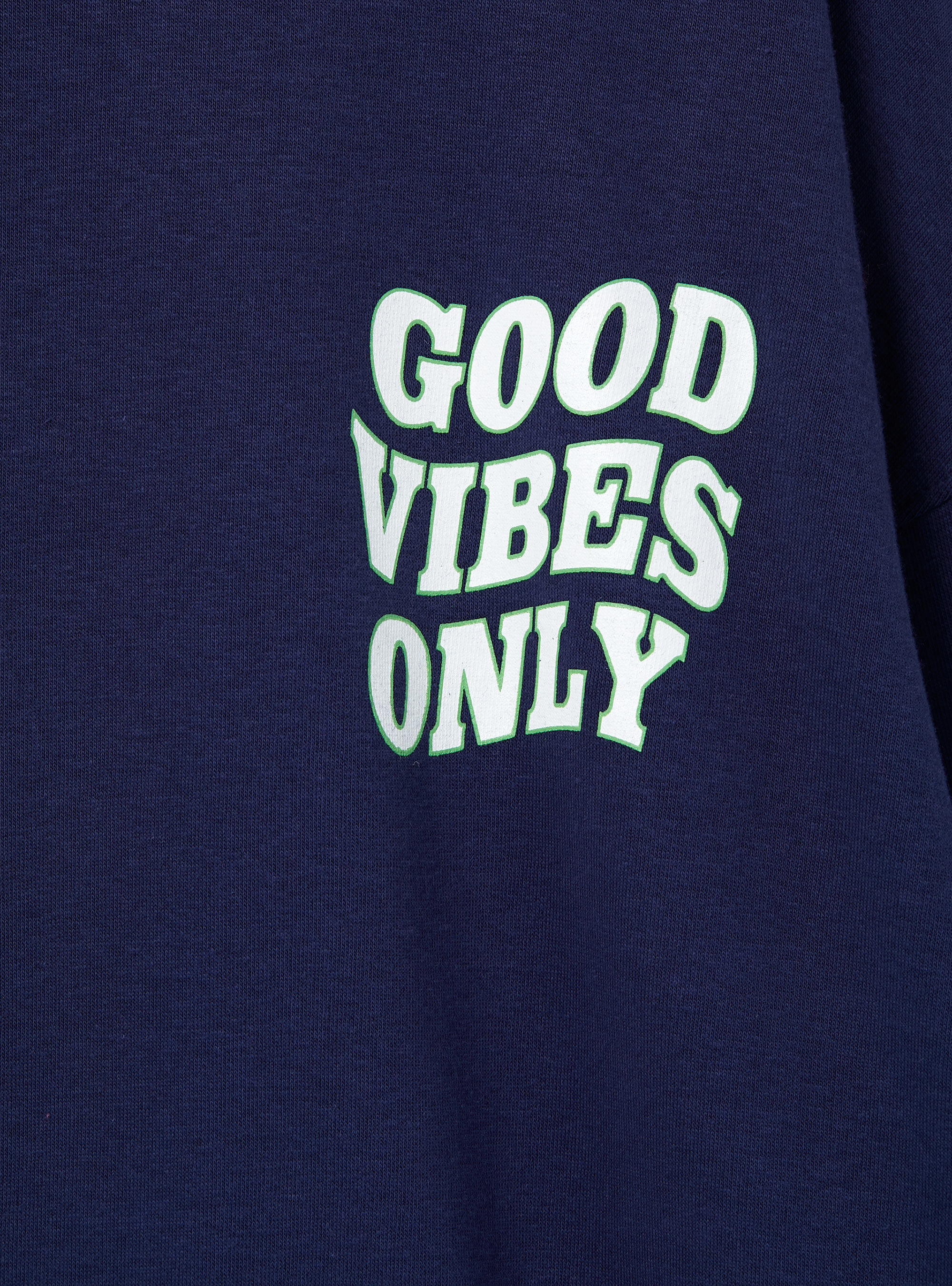 Oversize sweatshirt with print, NA2 NAVY MEDIUM