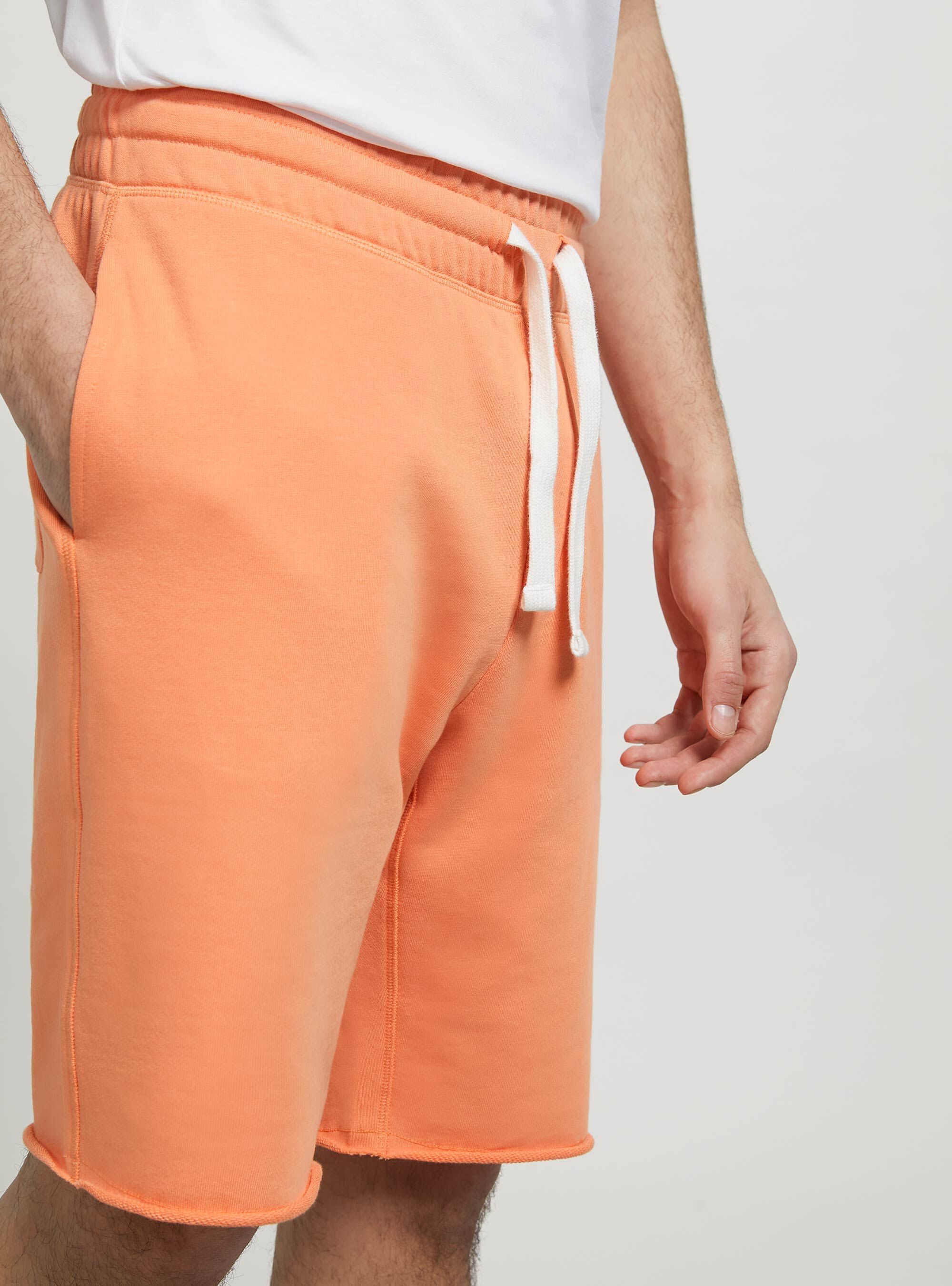 Orange oregnant jogger shorts