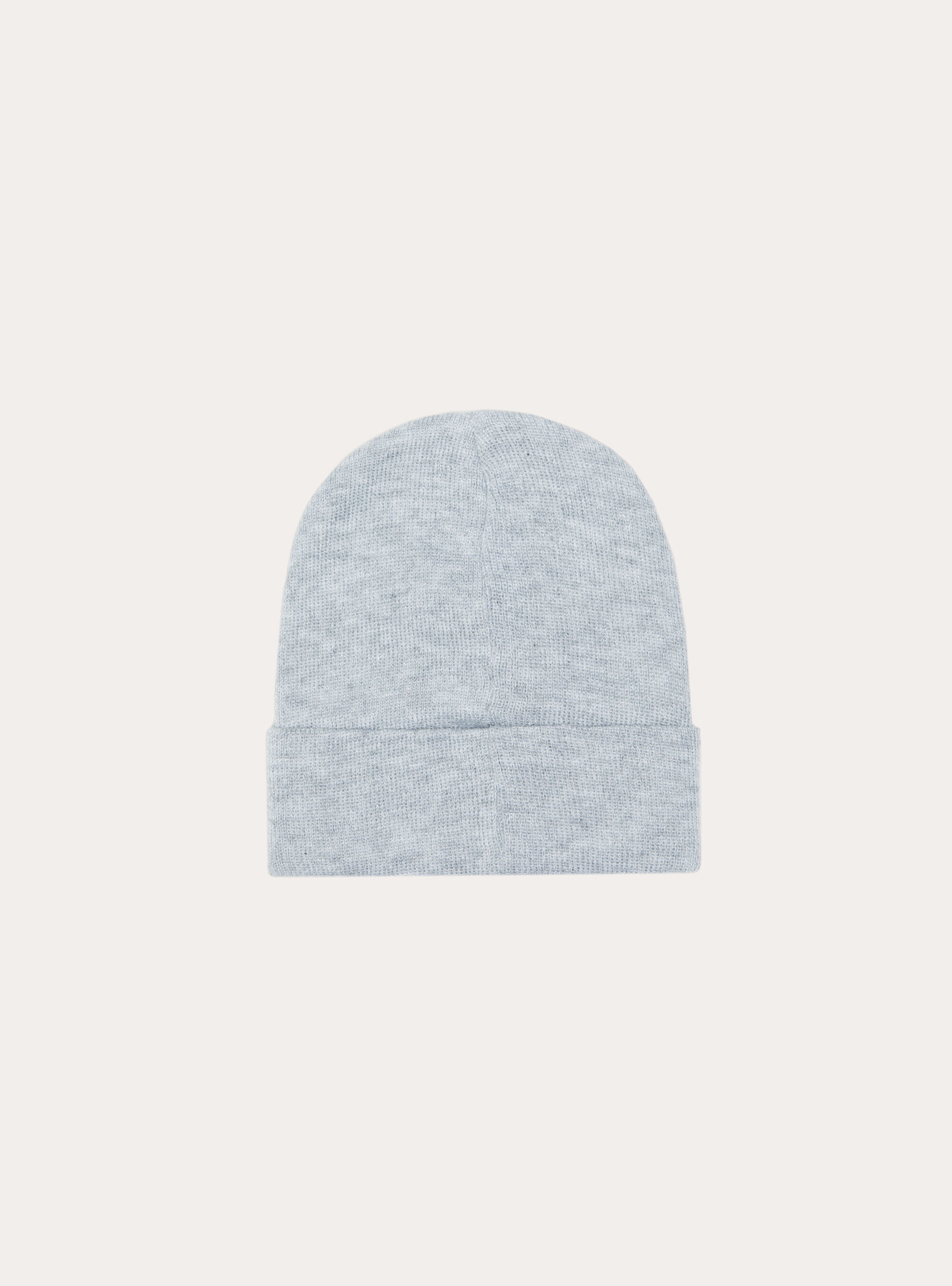 Warm beanie with patch, MGY2 GREY MEL MEDIUM