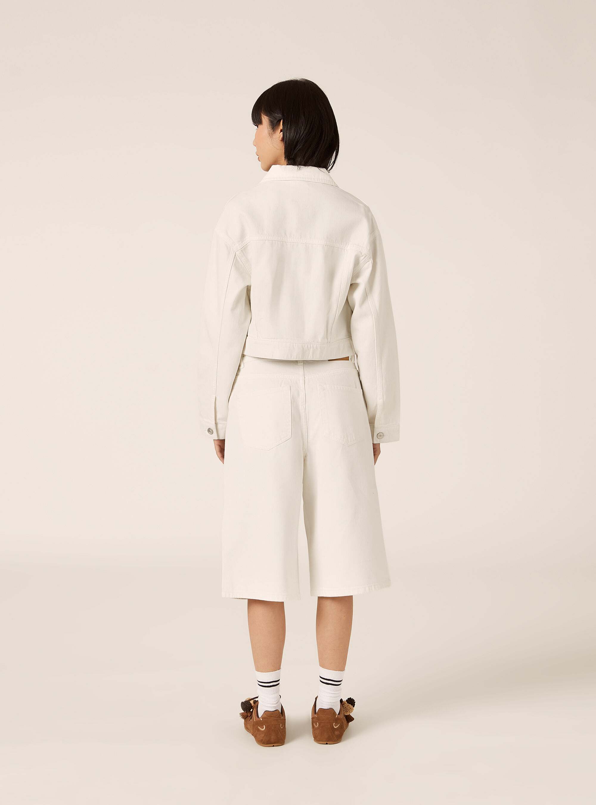 Giubbotto in denim colorato, WH1 OFF WHITE