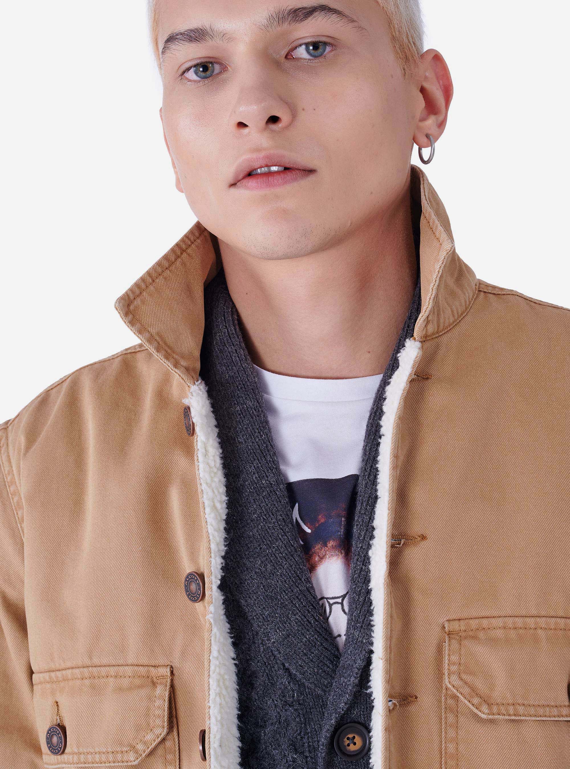Veste doublure mouton shop