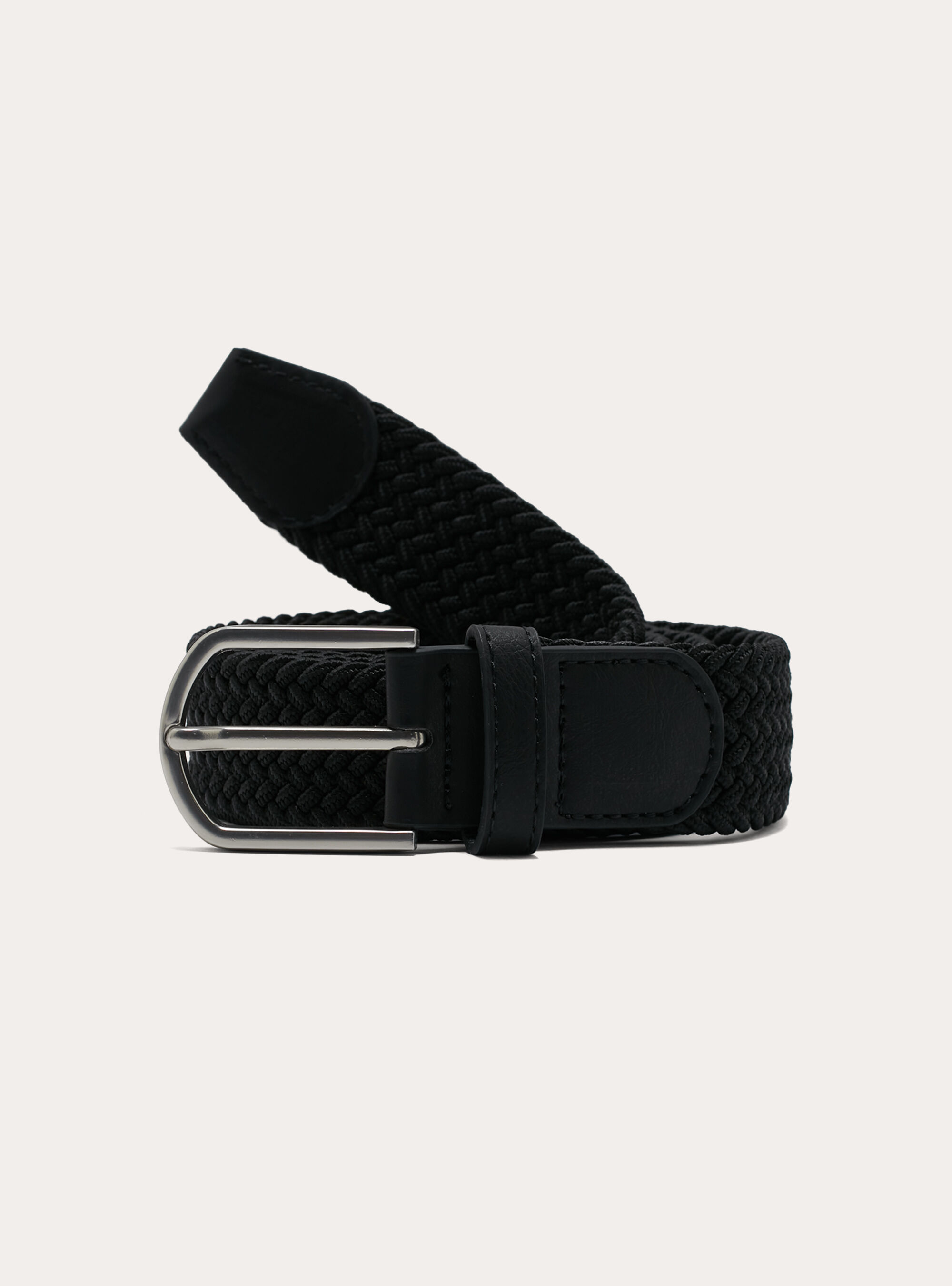 Stretch braided belt, BK1 BLACK