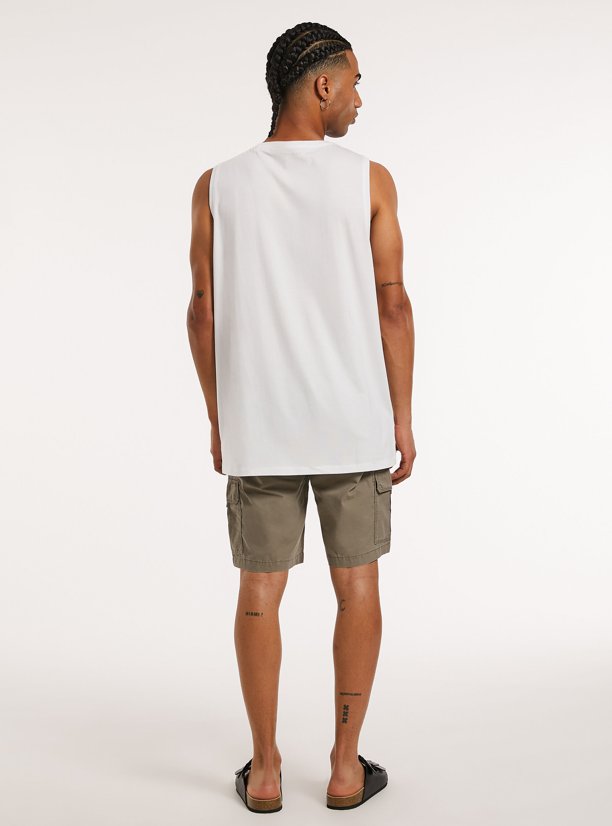 Solid-coloured comfort fit tank top, WH3 WHITE
