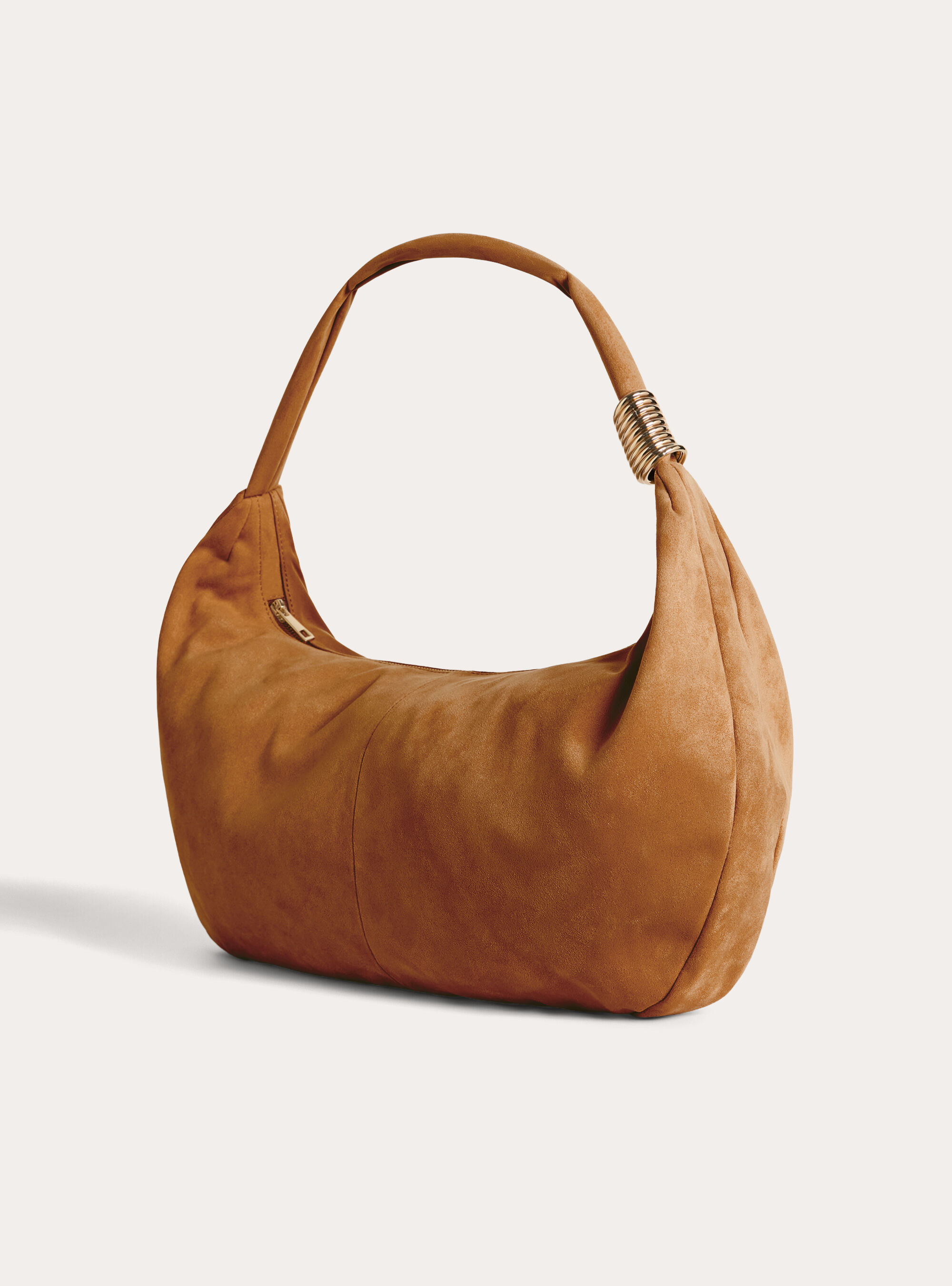 Borsa a spalla effetto suede