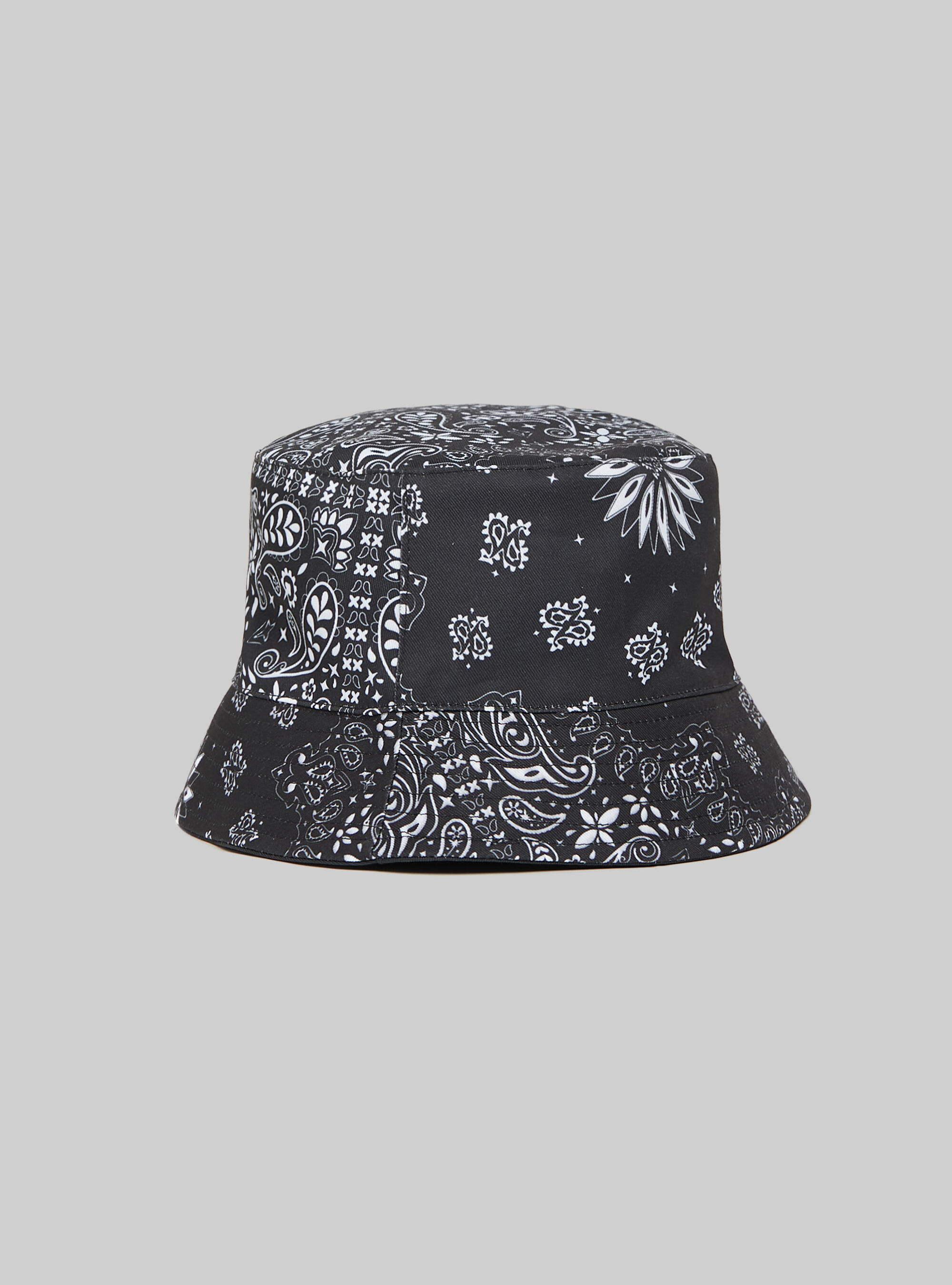 Cappello pescatore con stampa paisley reversibile, BK1 BLACK
