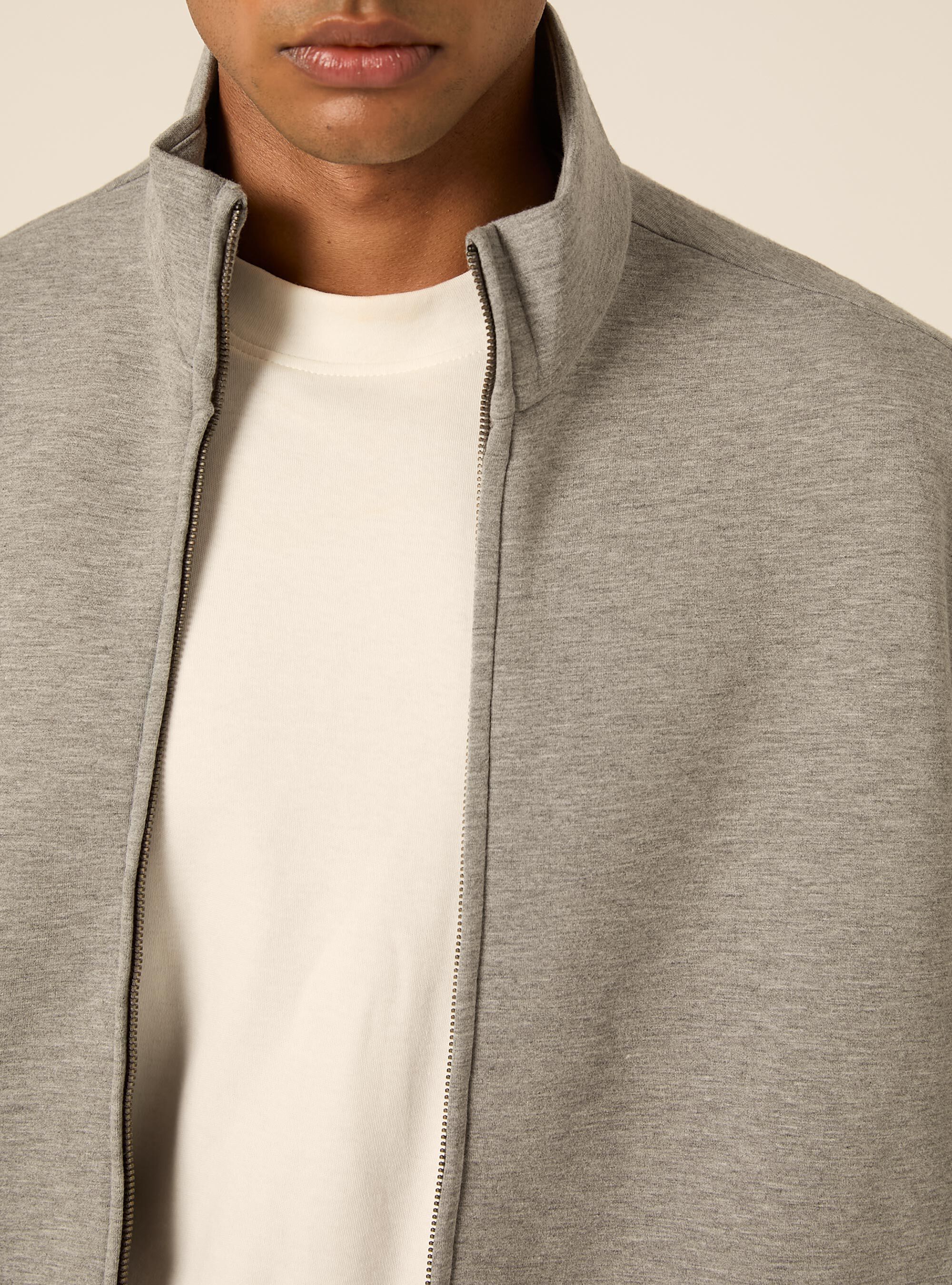 Cardigan in scuba boxy fit, MGY2 GREY MEL MEDIUM