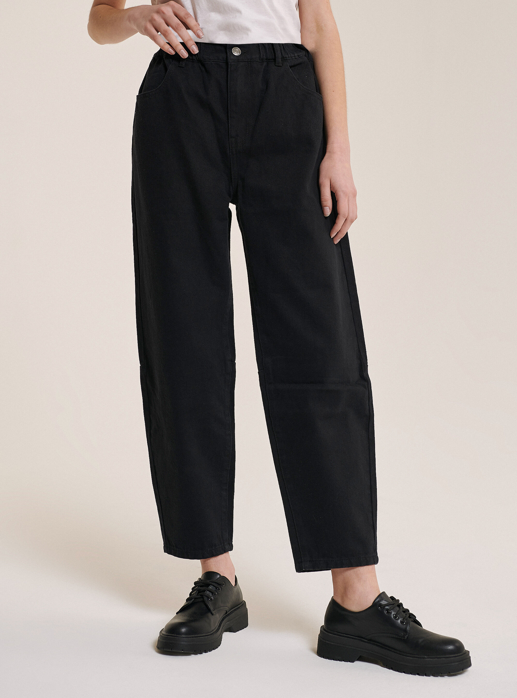 Cotton balloon fit jeans