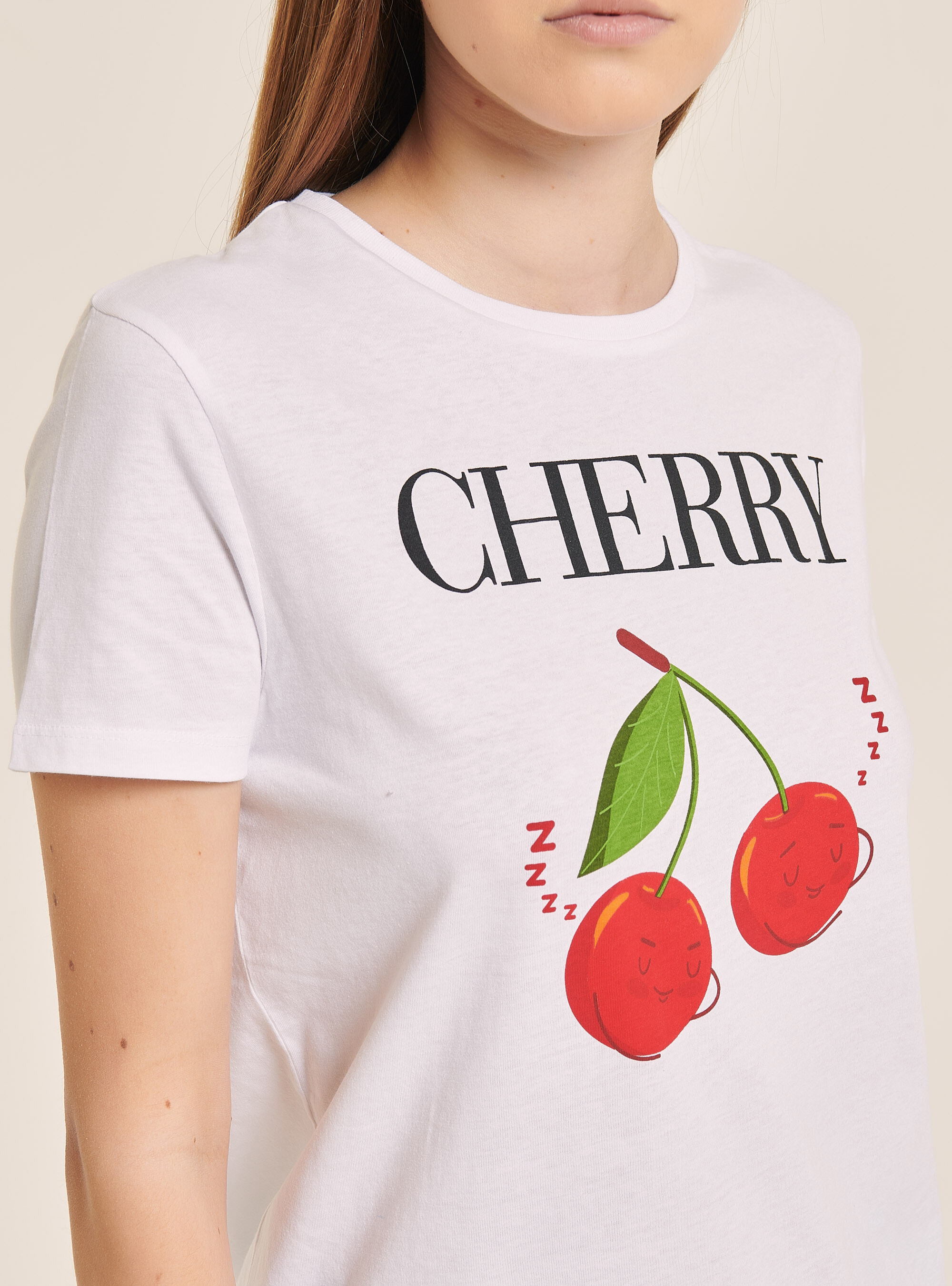 T-shirt with colourful print, WHITE