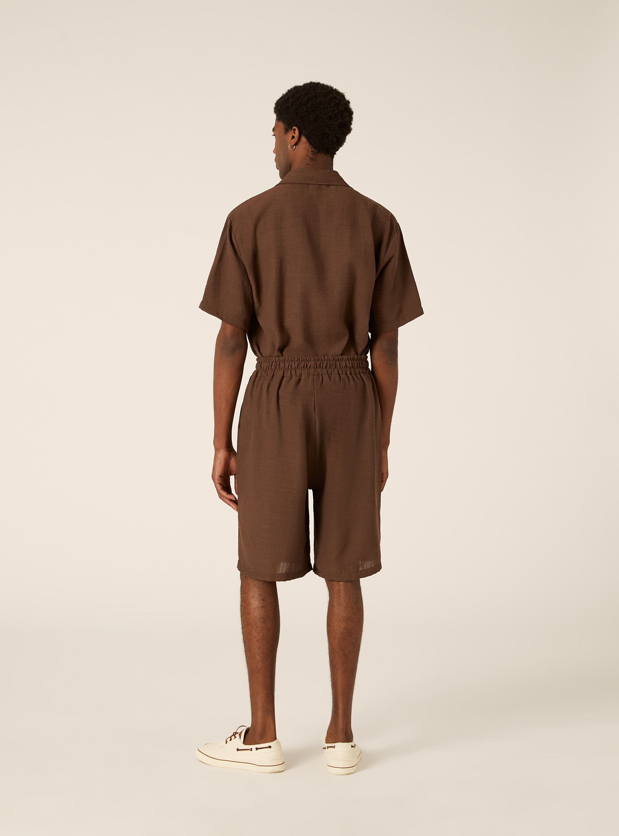 Bermudas aus Flammgarn-Gewebe, BG2 BEIGE MEDIUM