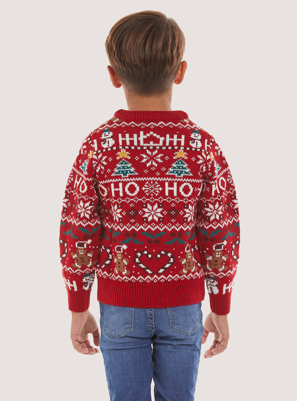 Pull fantaisie rouge Noël DPAM > BébéMarques Pull fantaisie rouge Noël DPAM > BébéMarques