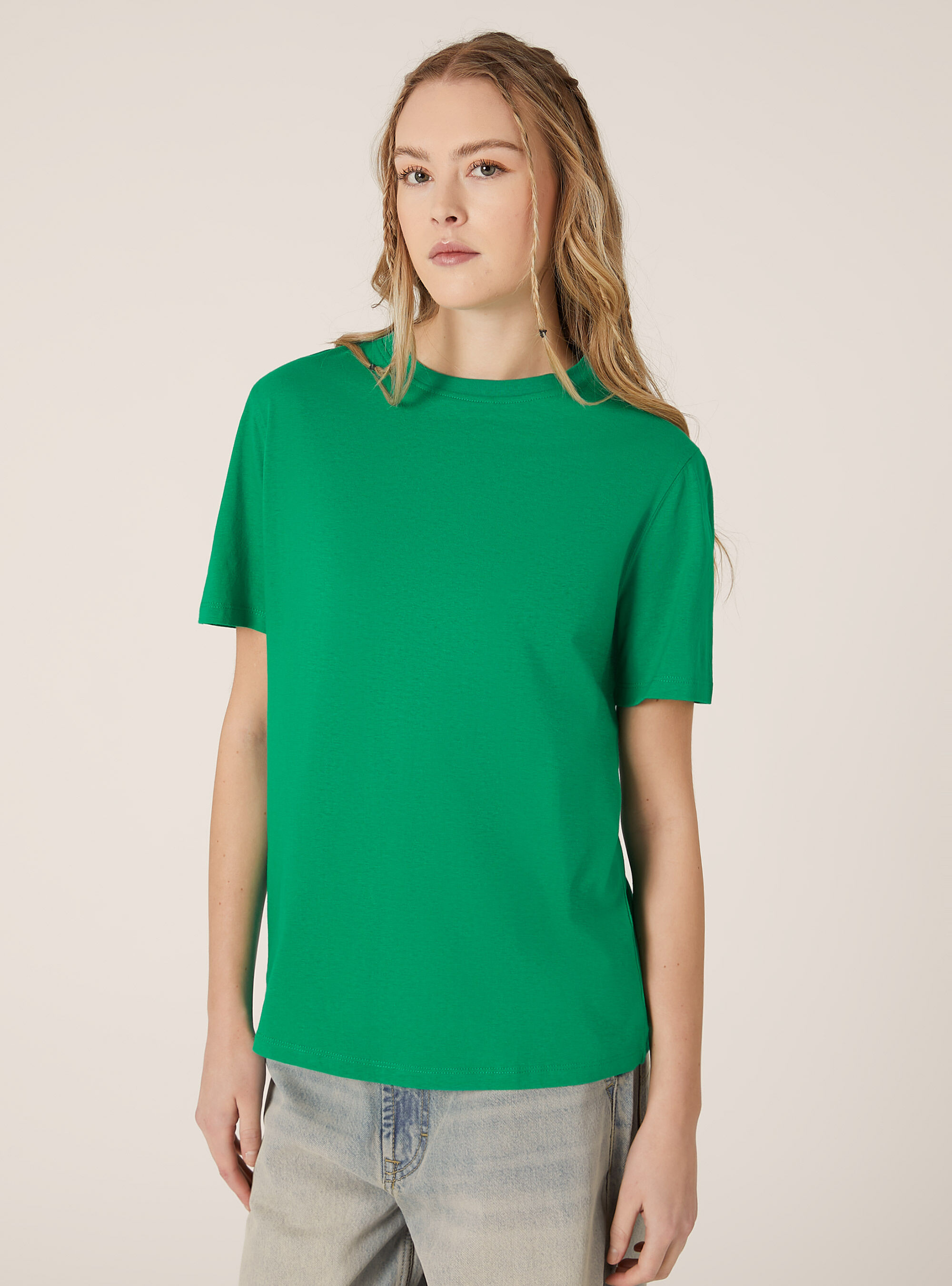 Crew-neck cotton T-shirt