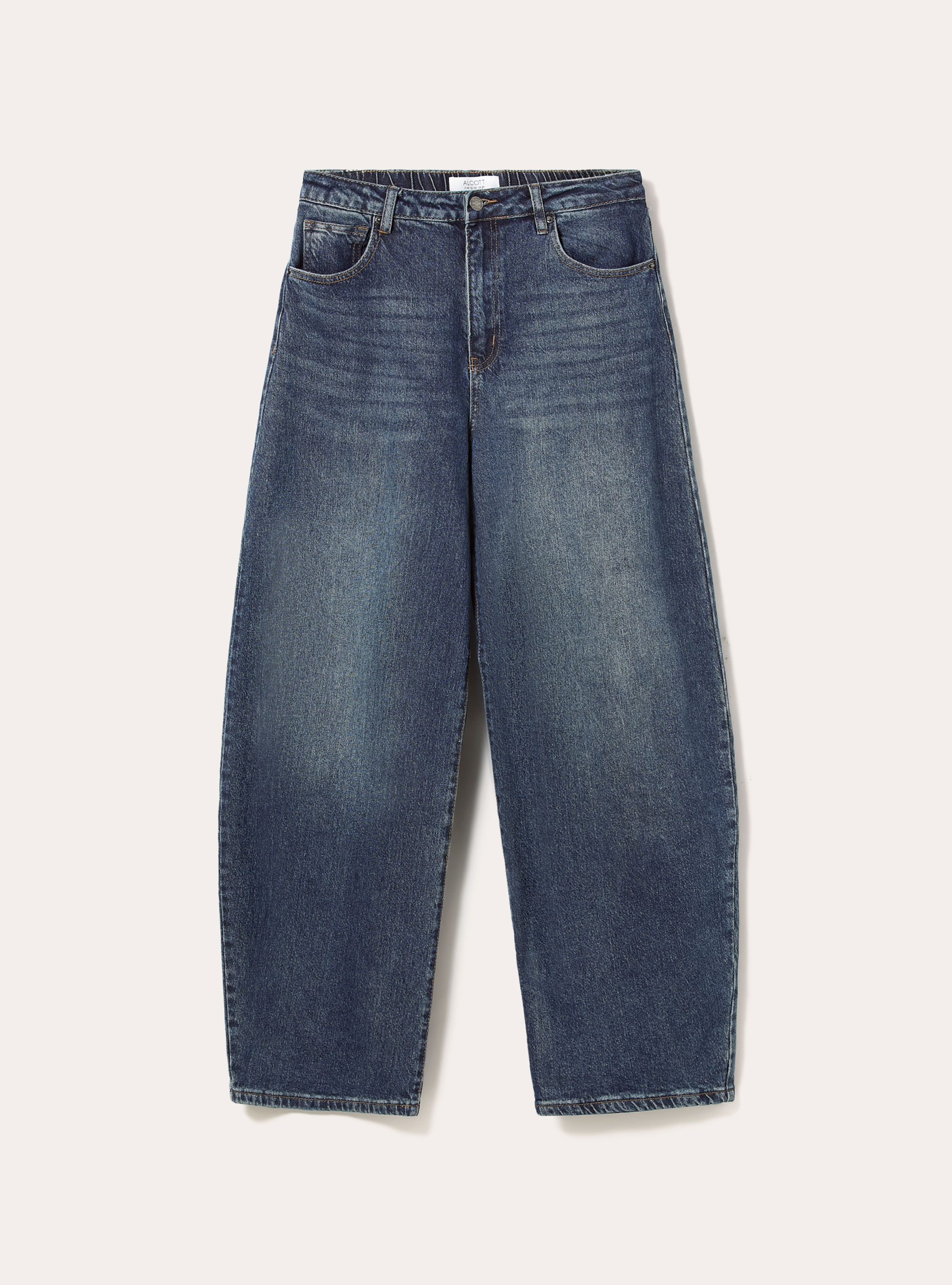 Jeans coupe ballon, D003 MEDIUM BLUE