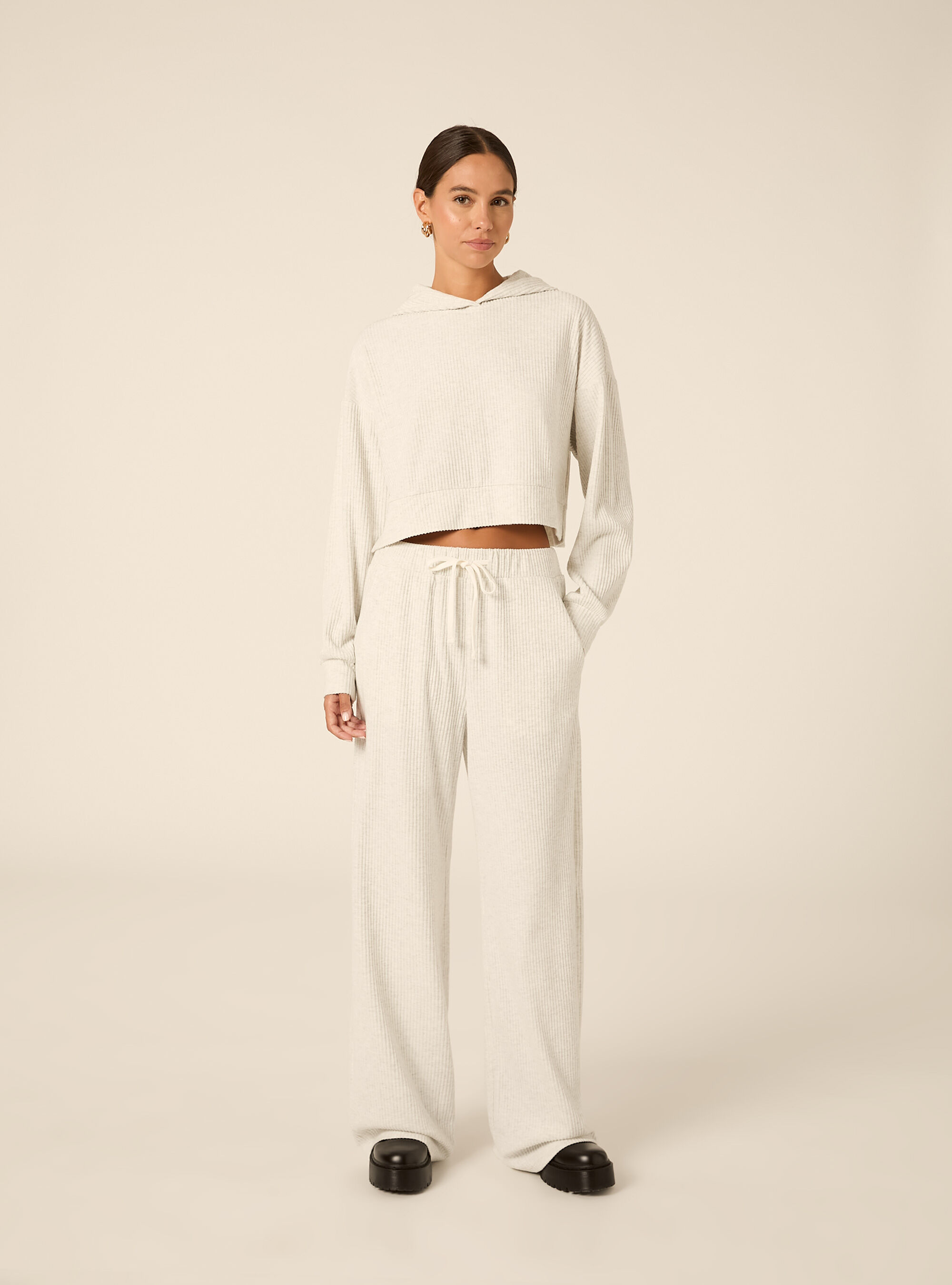 Jogger wide leg a coste