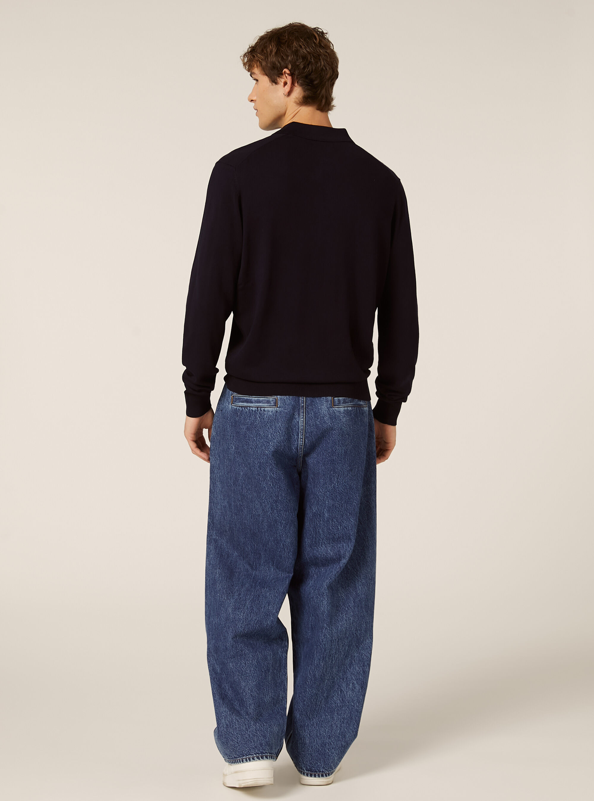 Polo in maglia a maniche lunghe, NA1 NAVY DARK