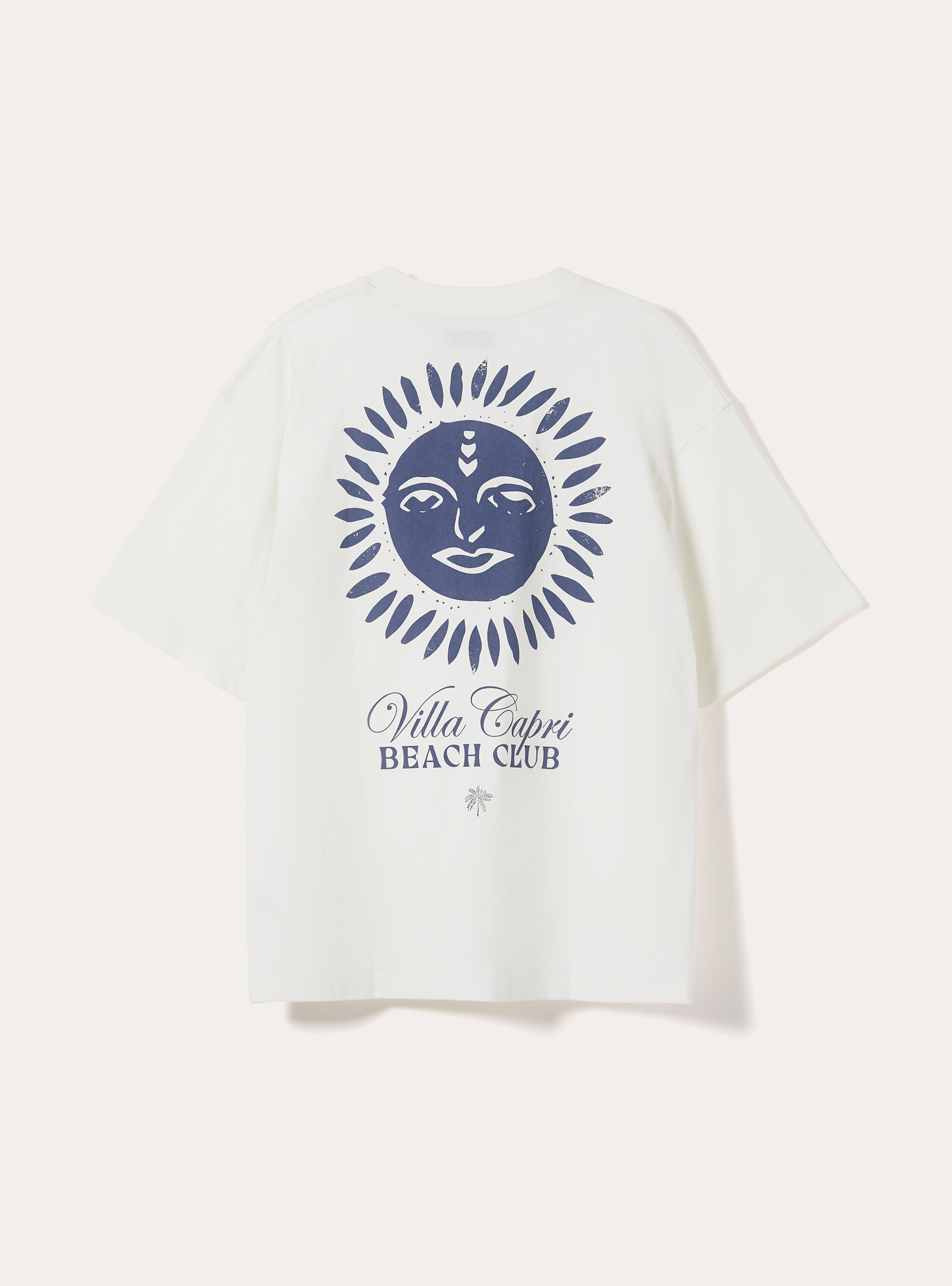 T-shirt boxy fit con stampa villa capri, WH2 WHITE