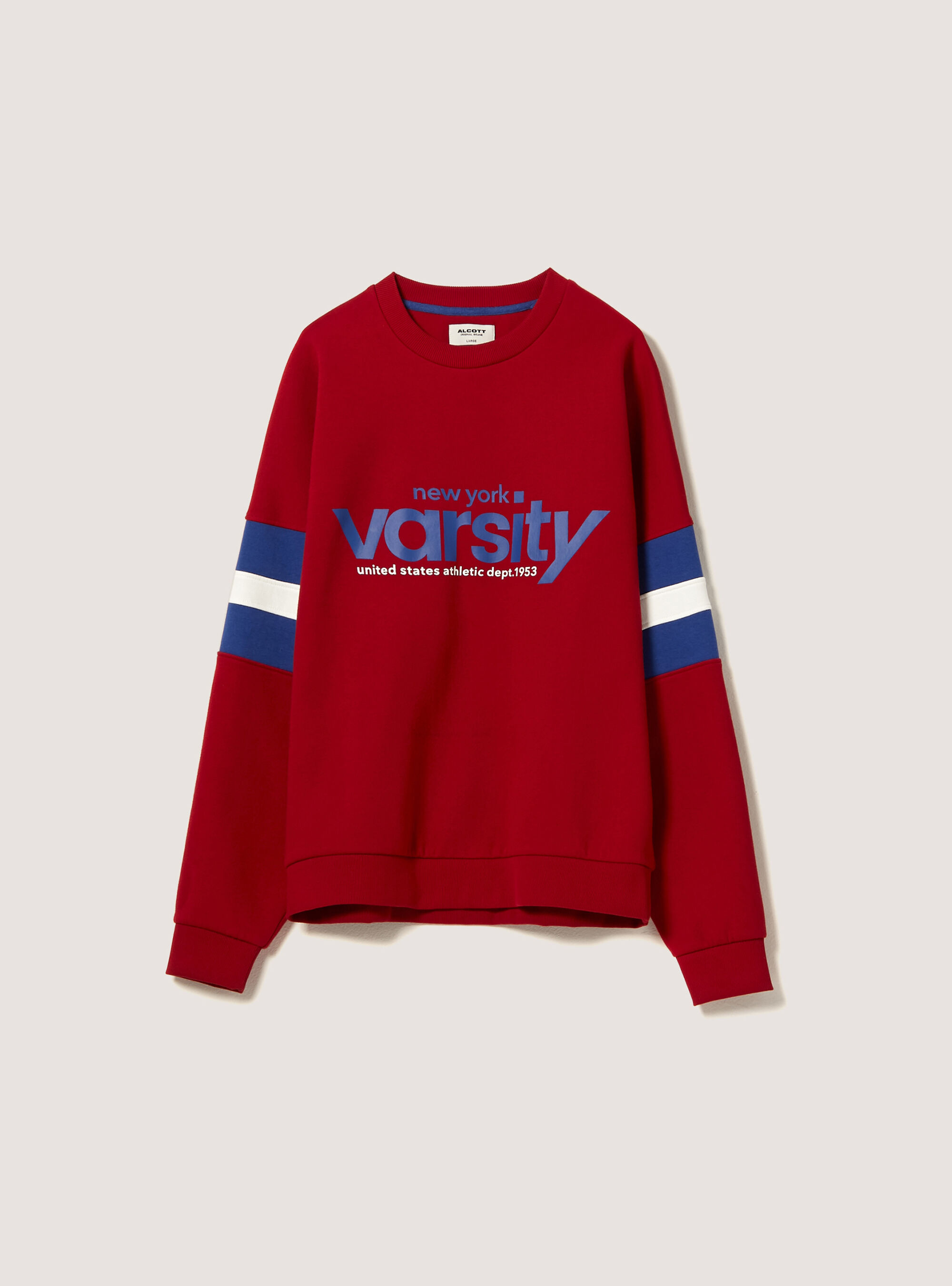Varsity print sweatshirt, RD2 RED MEDIUM