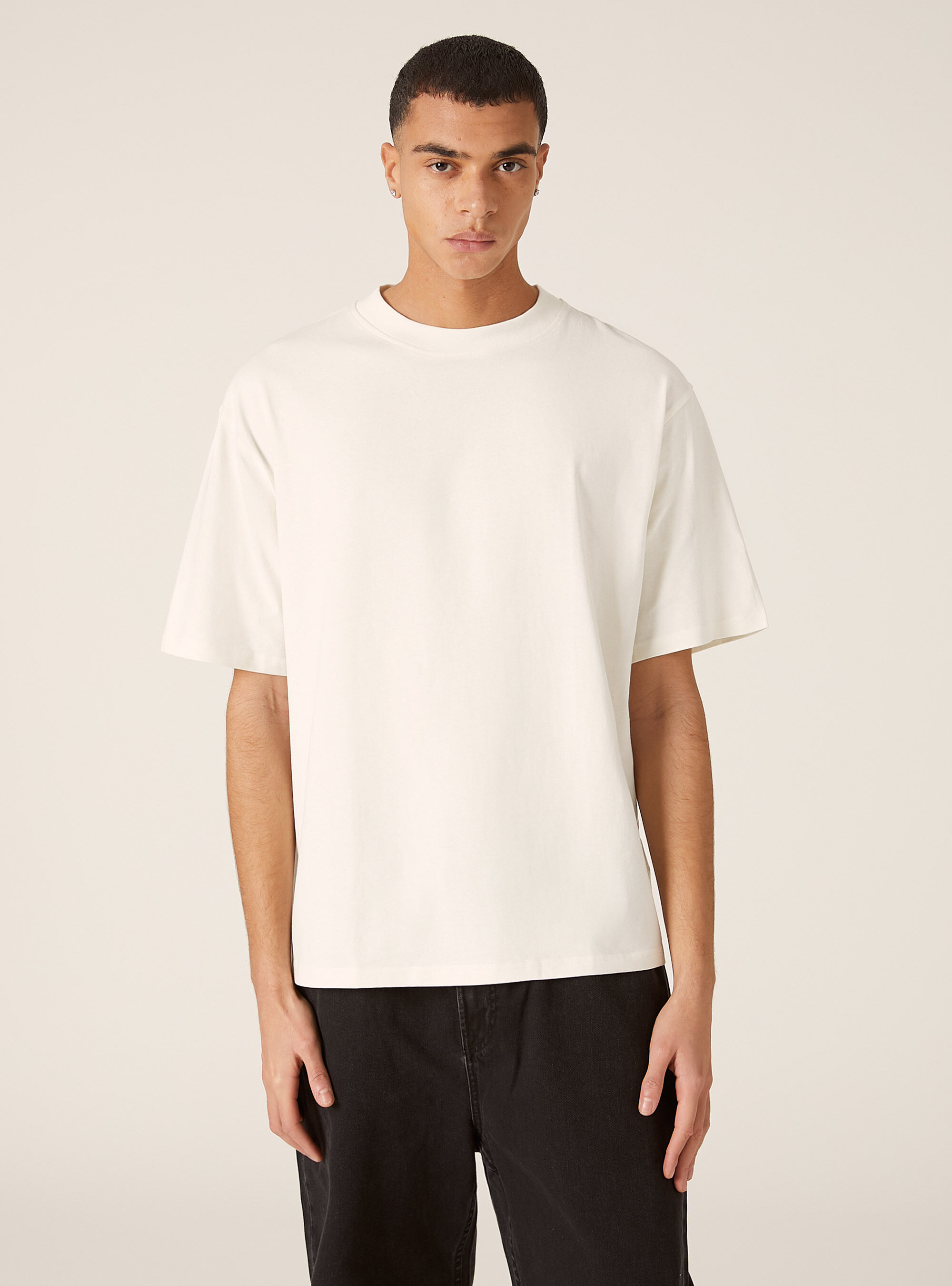 T-shirt coupe carr&eacute;e en coton