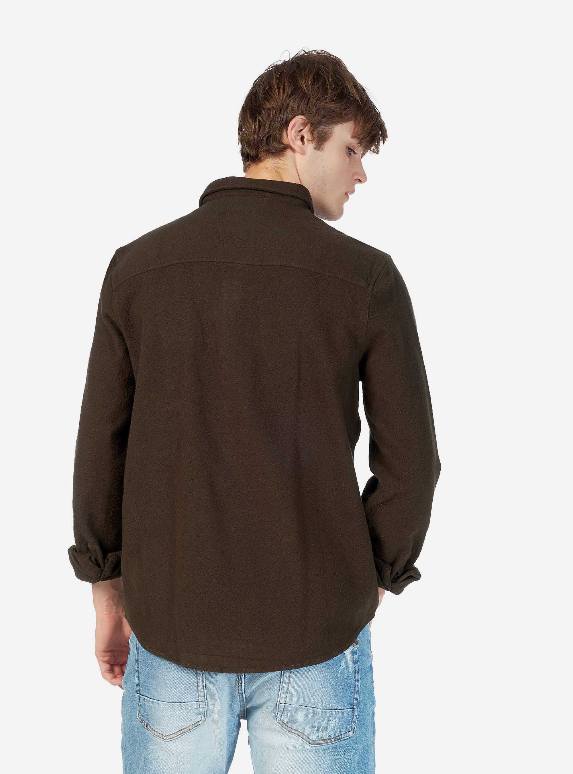 Camicia worker a maniche lunghe, KAKI