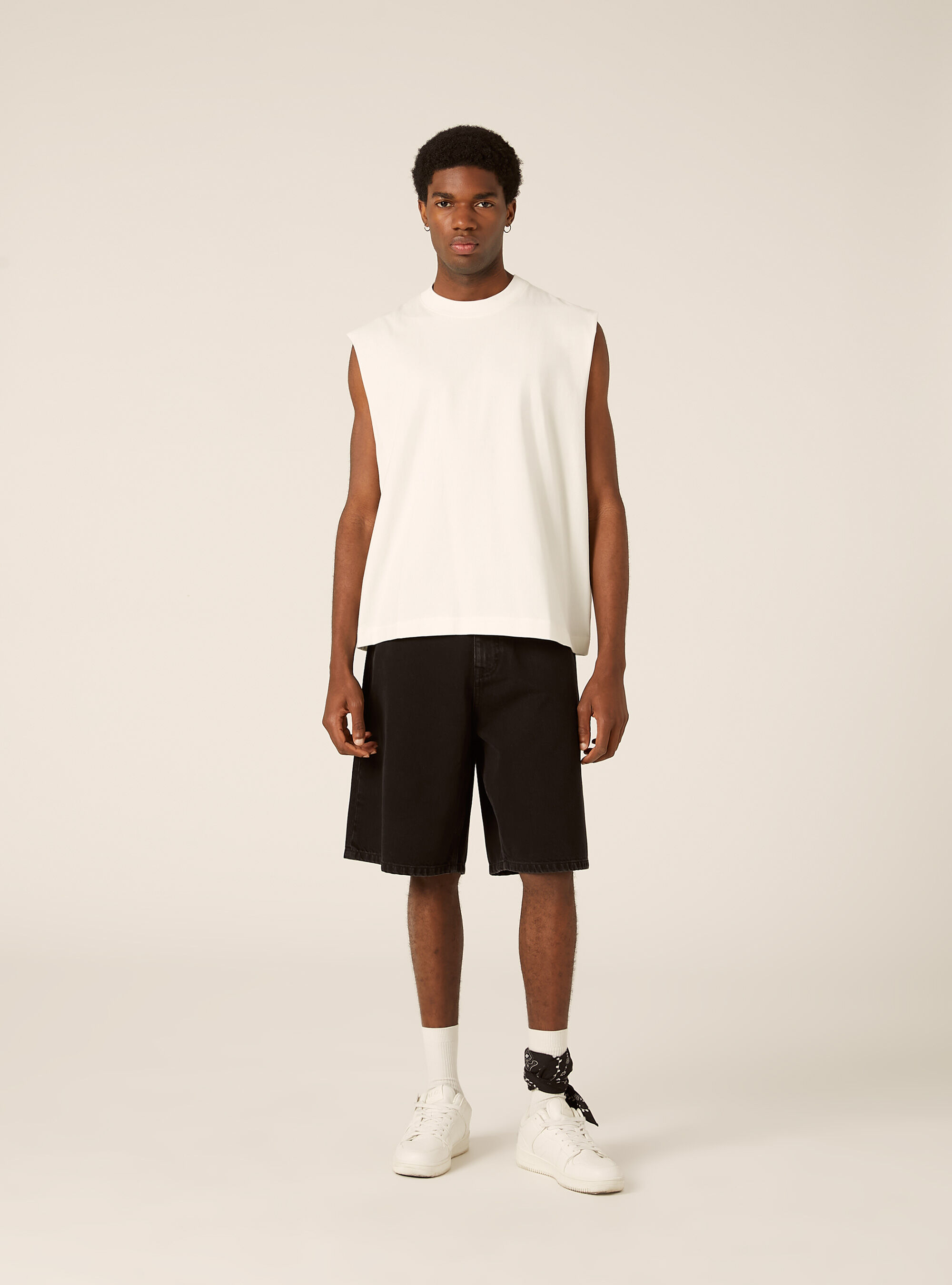 Loose Fit Jorts, BK1 BLACK