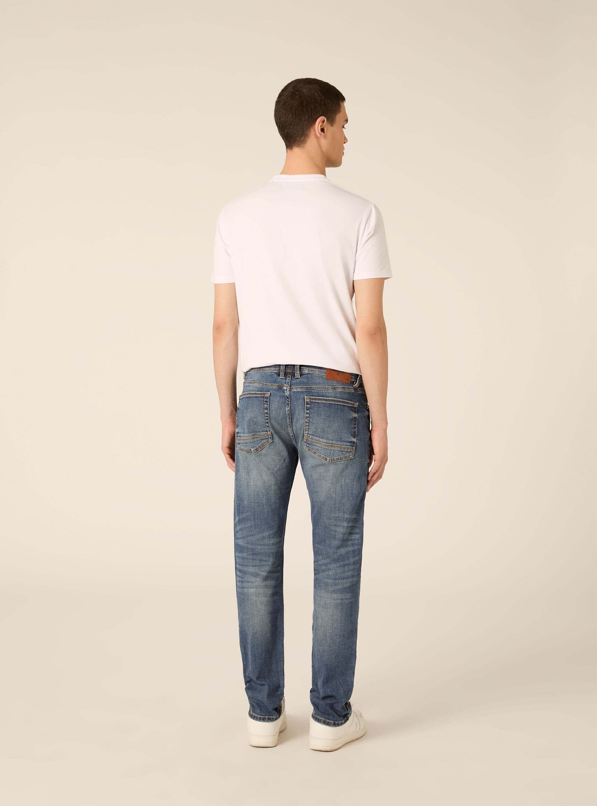 Skinny fit jeans, D101 BLUE MED OVERDYE