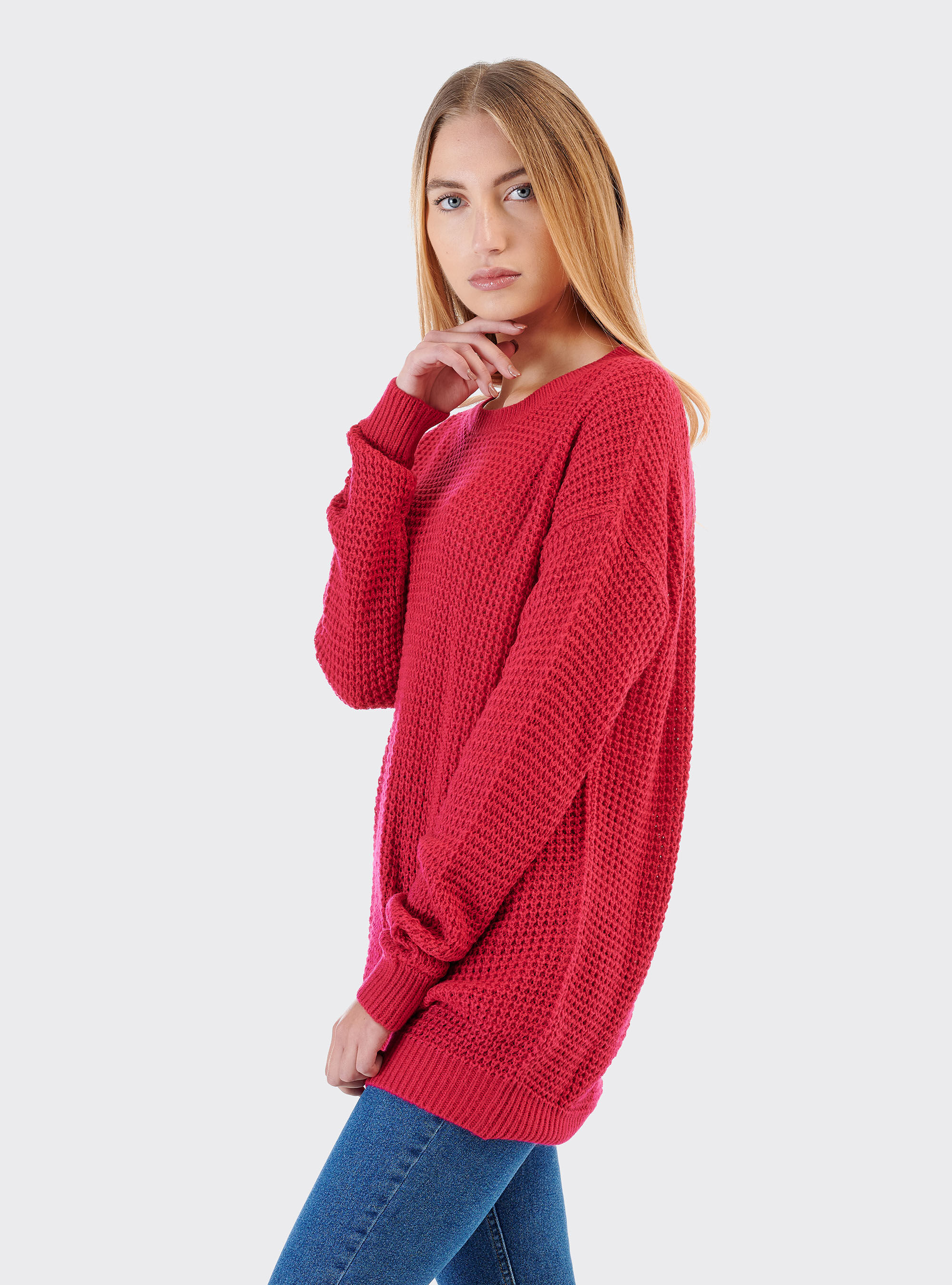 Pullover oversize, FUXIA