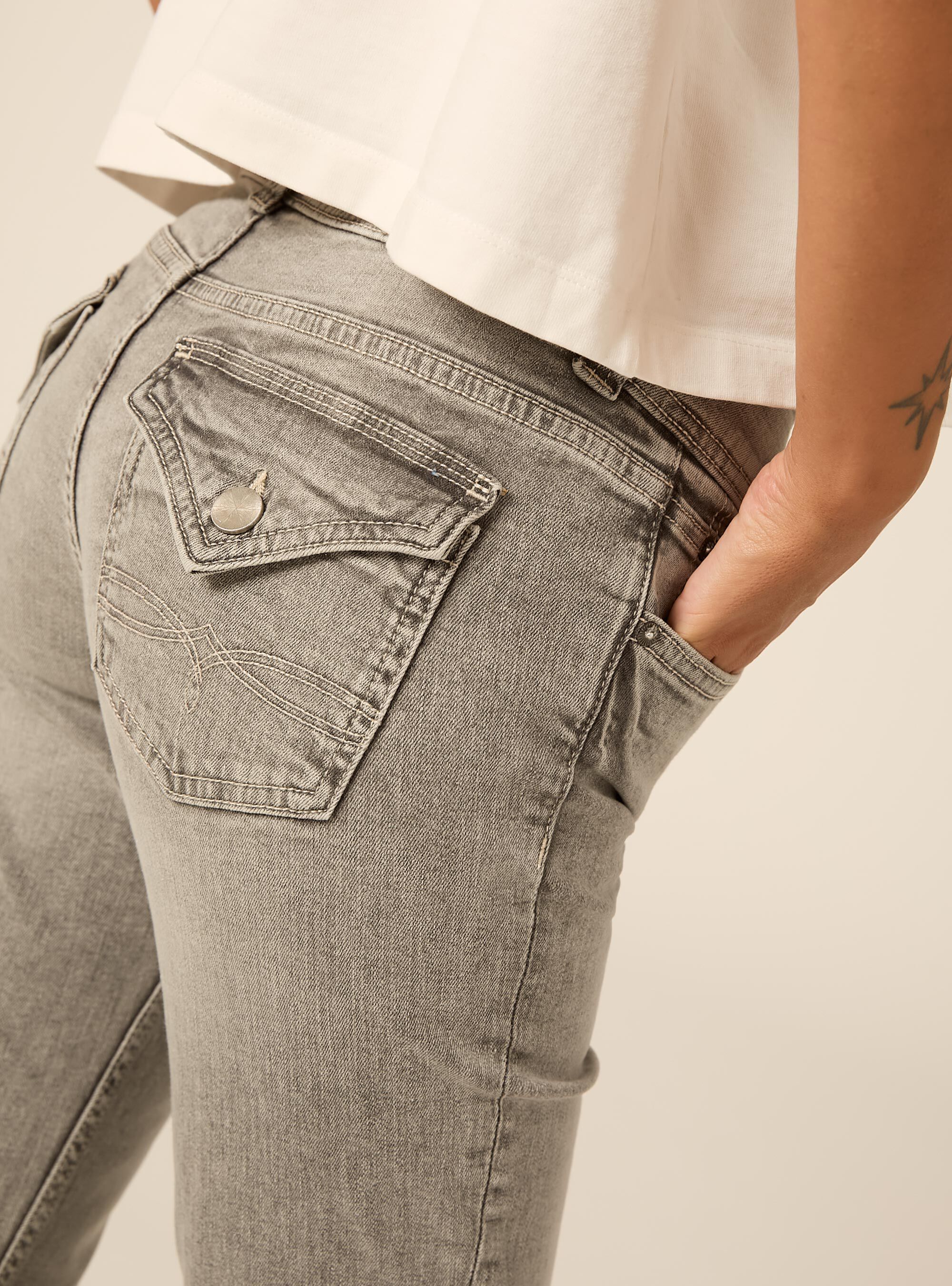 Jeans bootcut  vita bassa, D00G GREY
