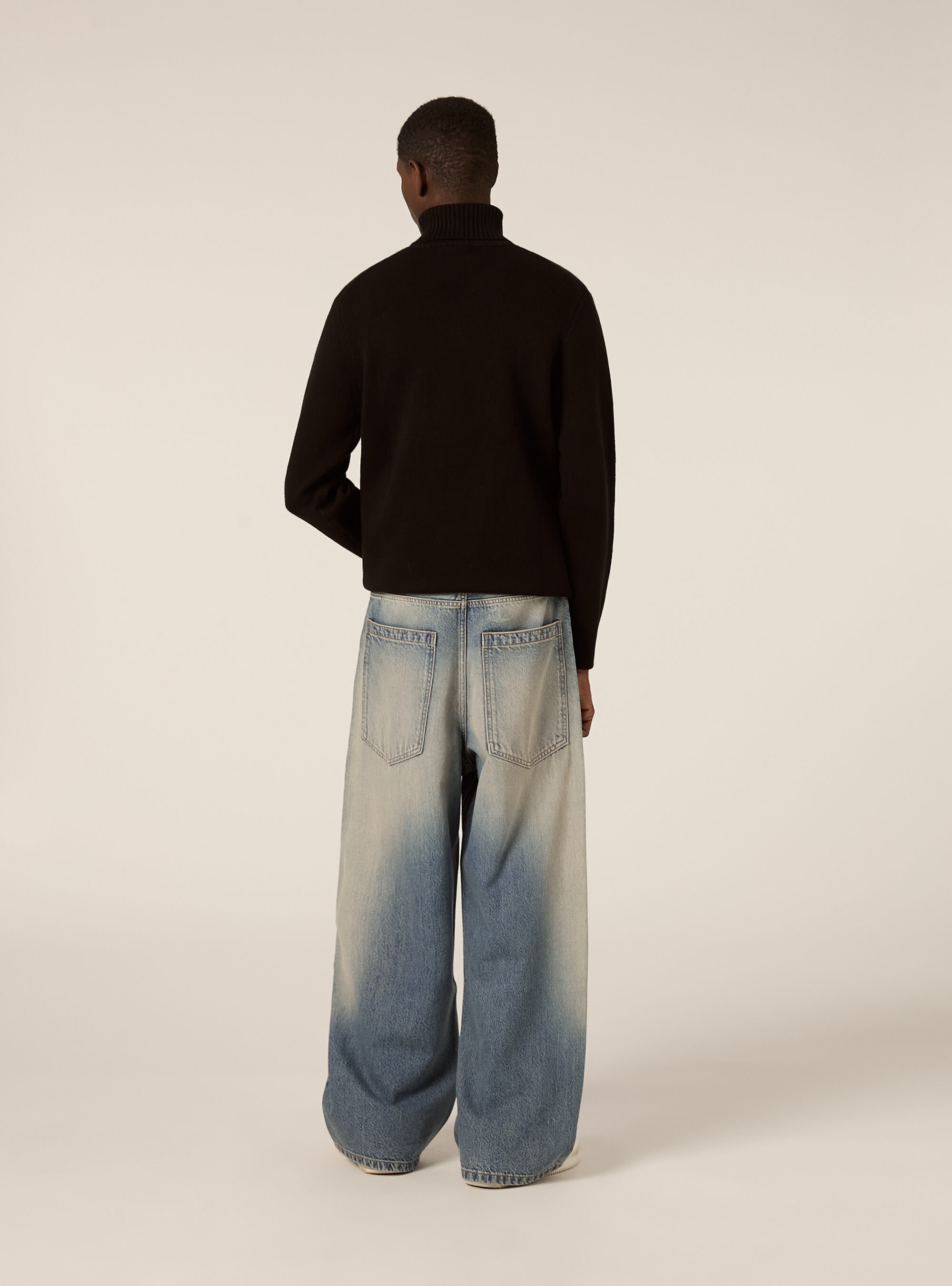 Pullover a collo alto, BK1 BLACK