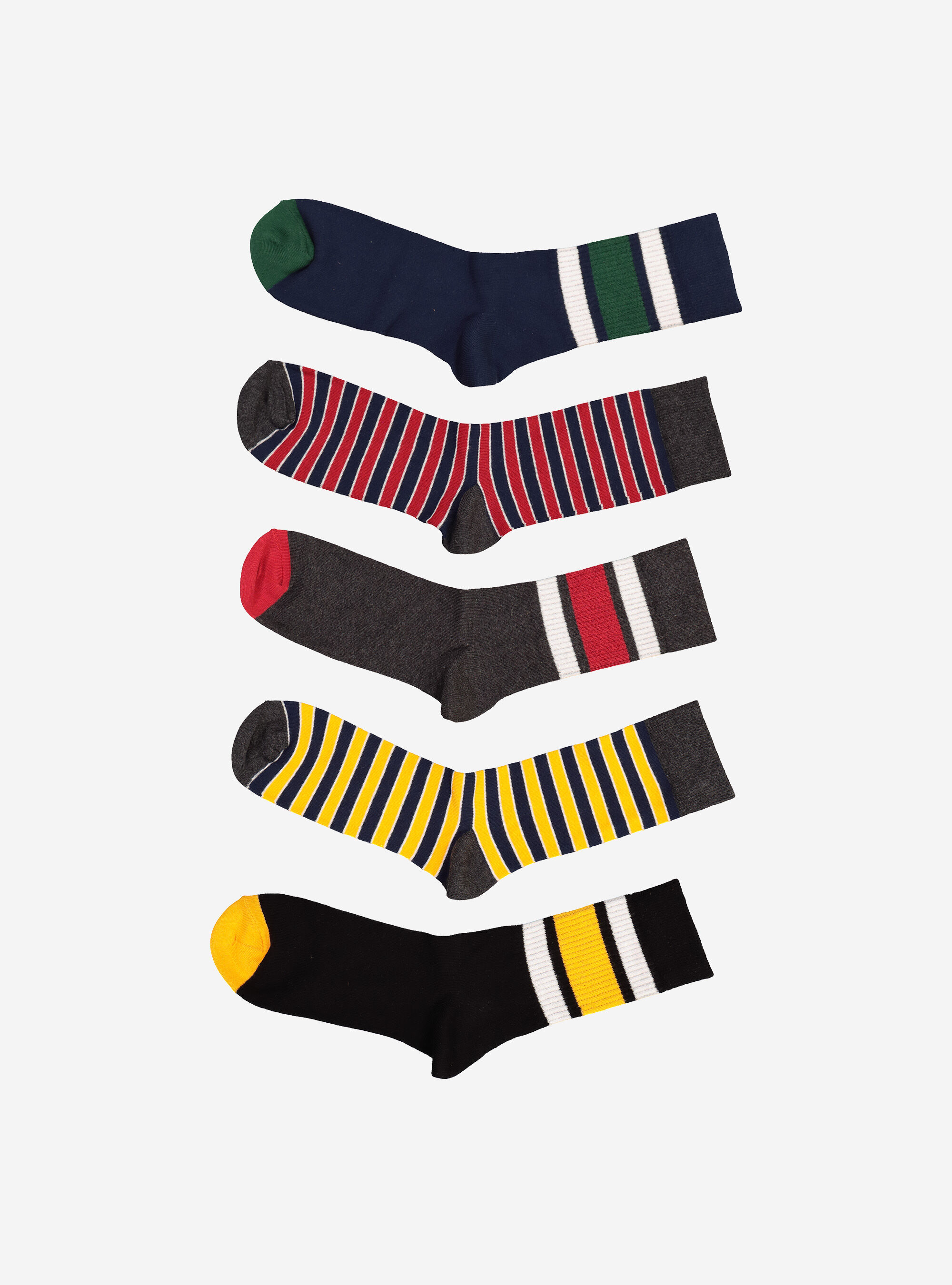SET OF STRIPED SOCKS, UNIQUE