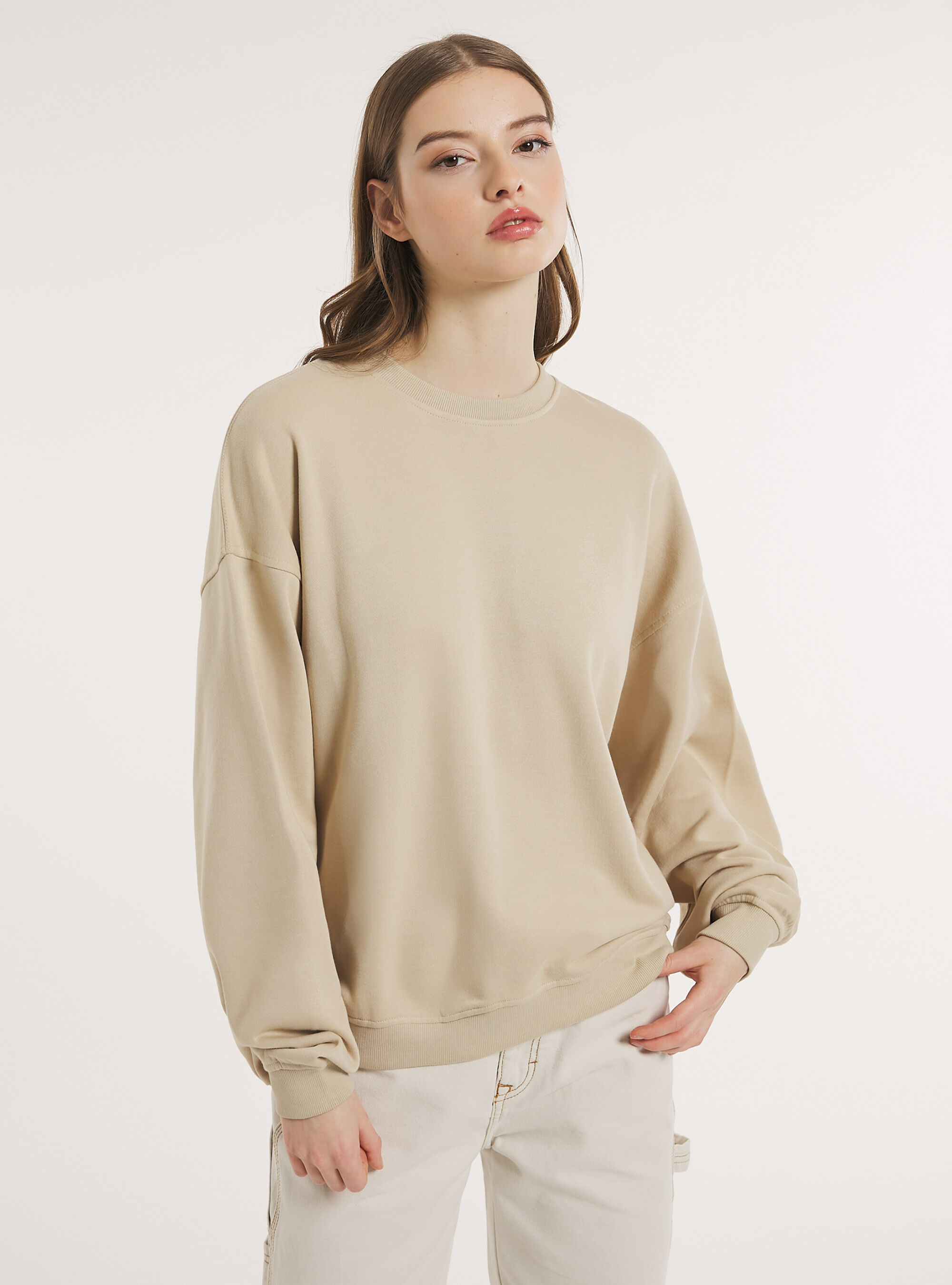 Plain cotton crew neck sweatshirt Alcott Women s catalog alcott storefront