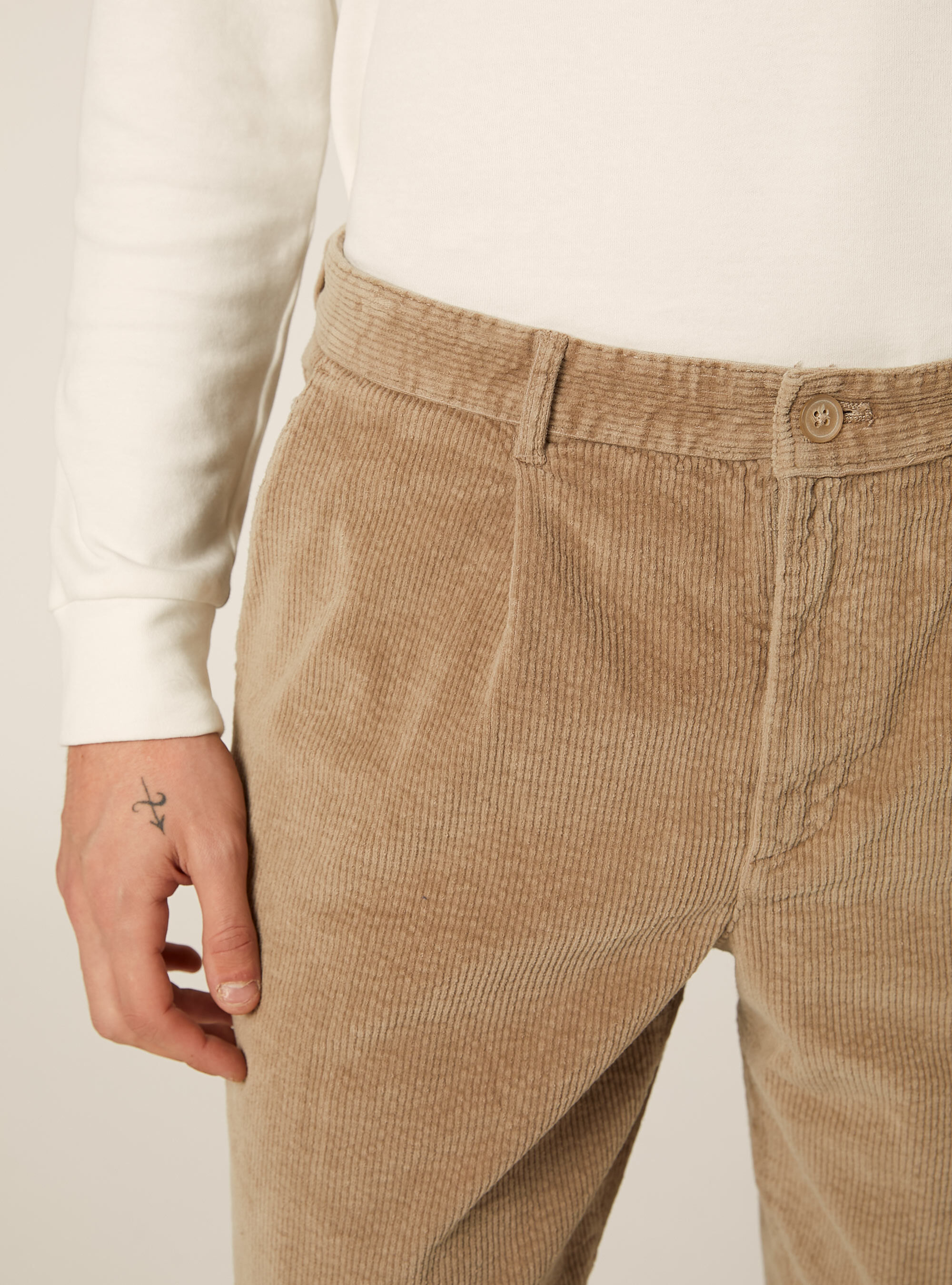 Corduroy pants, BG3 BEIGE LIGHT