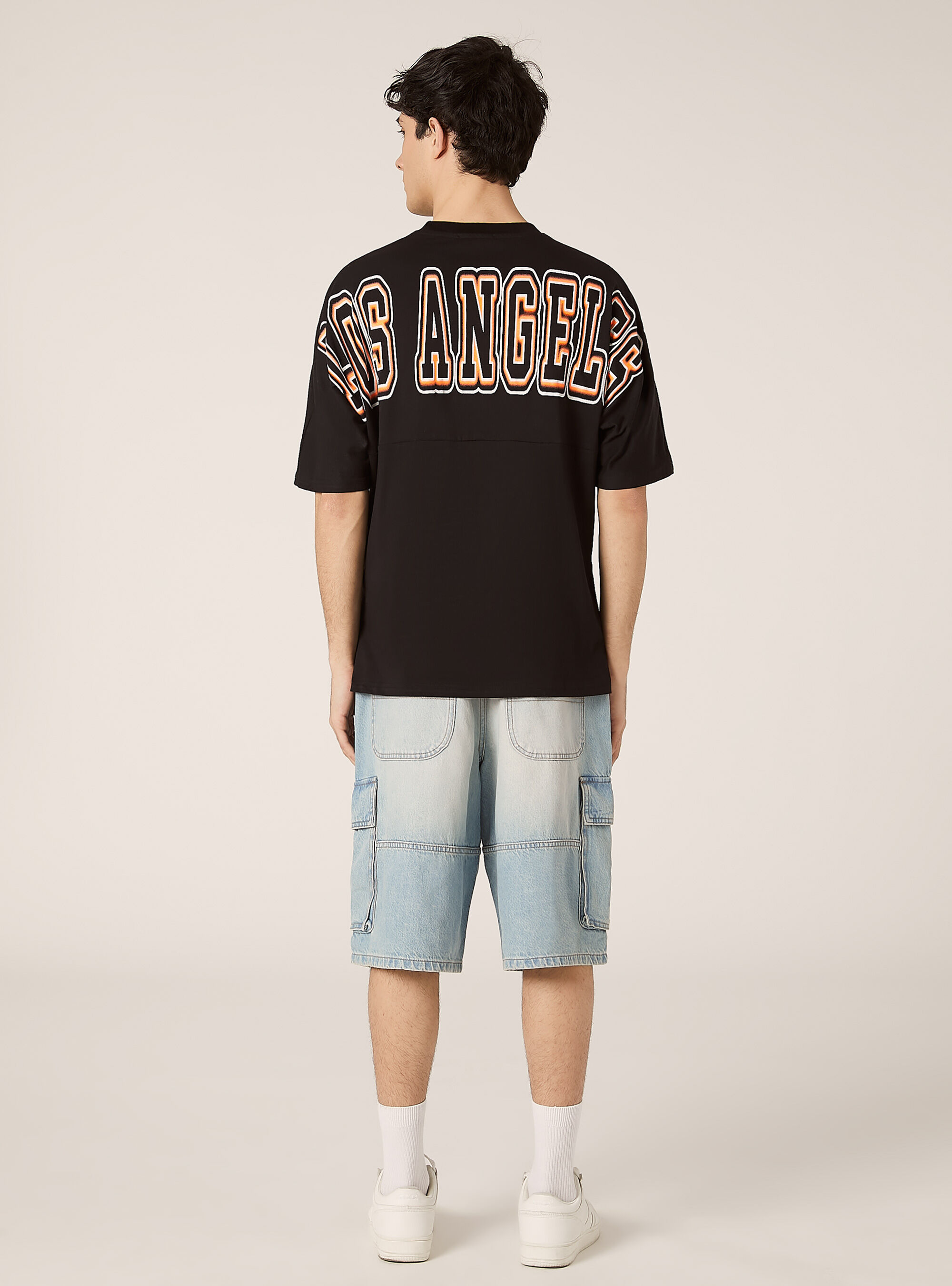 Boxy fit T-shirt with POP STATEMENT print, BK1 BLACK