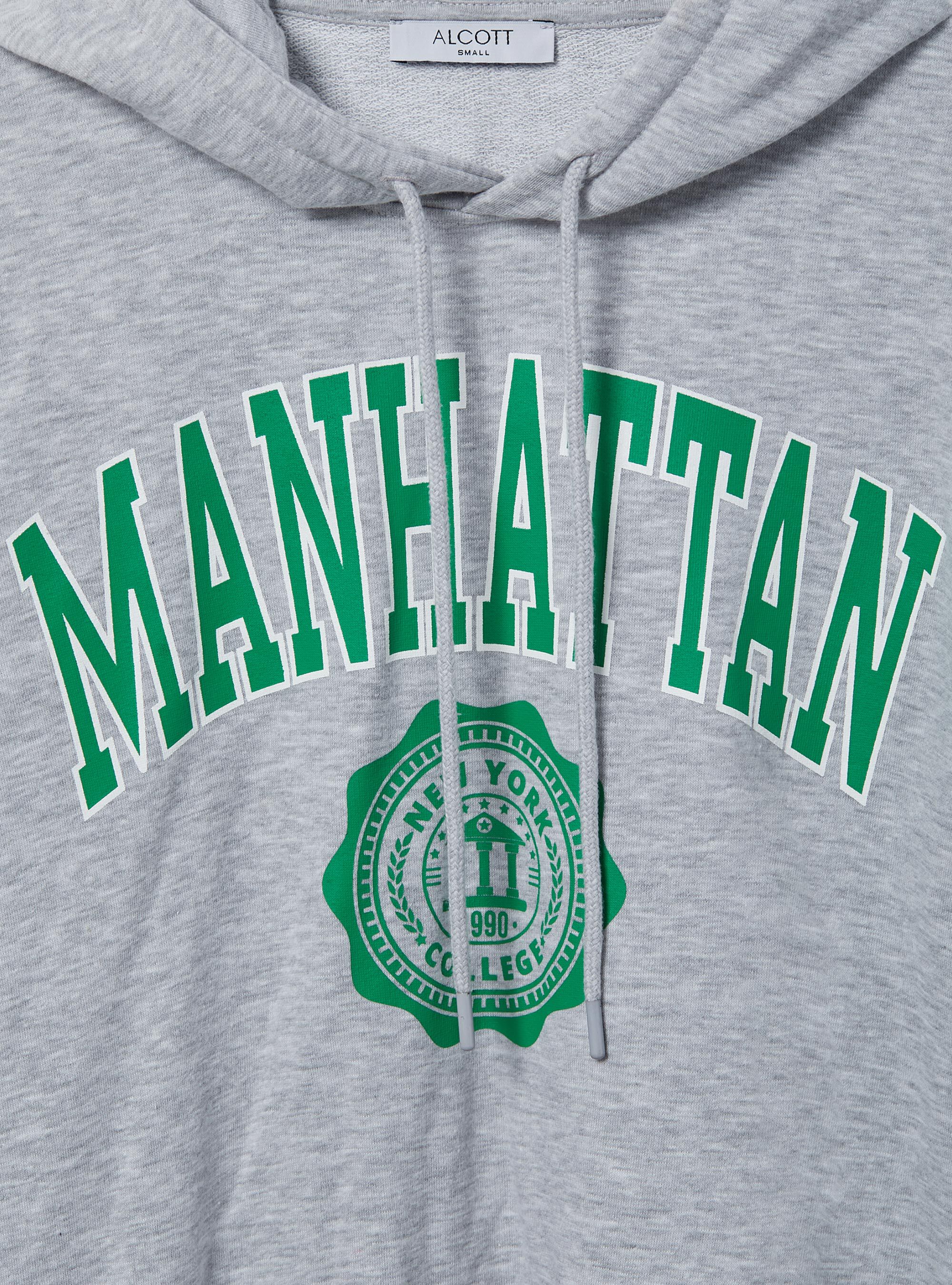 College cropped sweatshirt with elastic band
