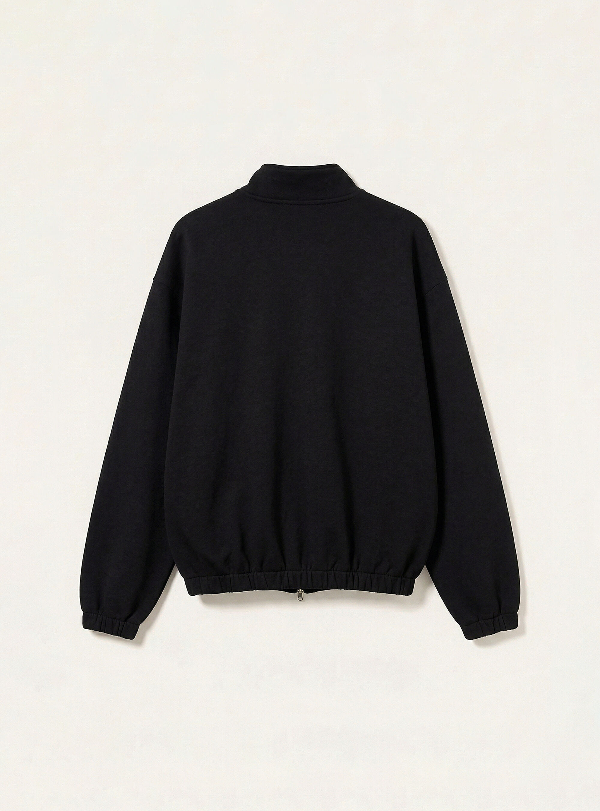 Cardigan in felpa mezzo collo, BK1 BLACK