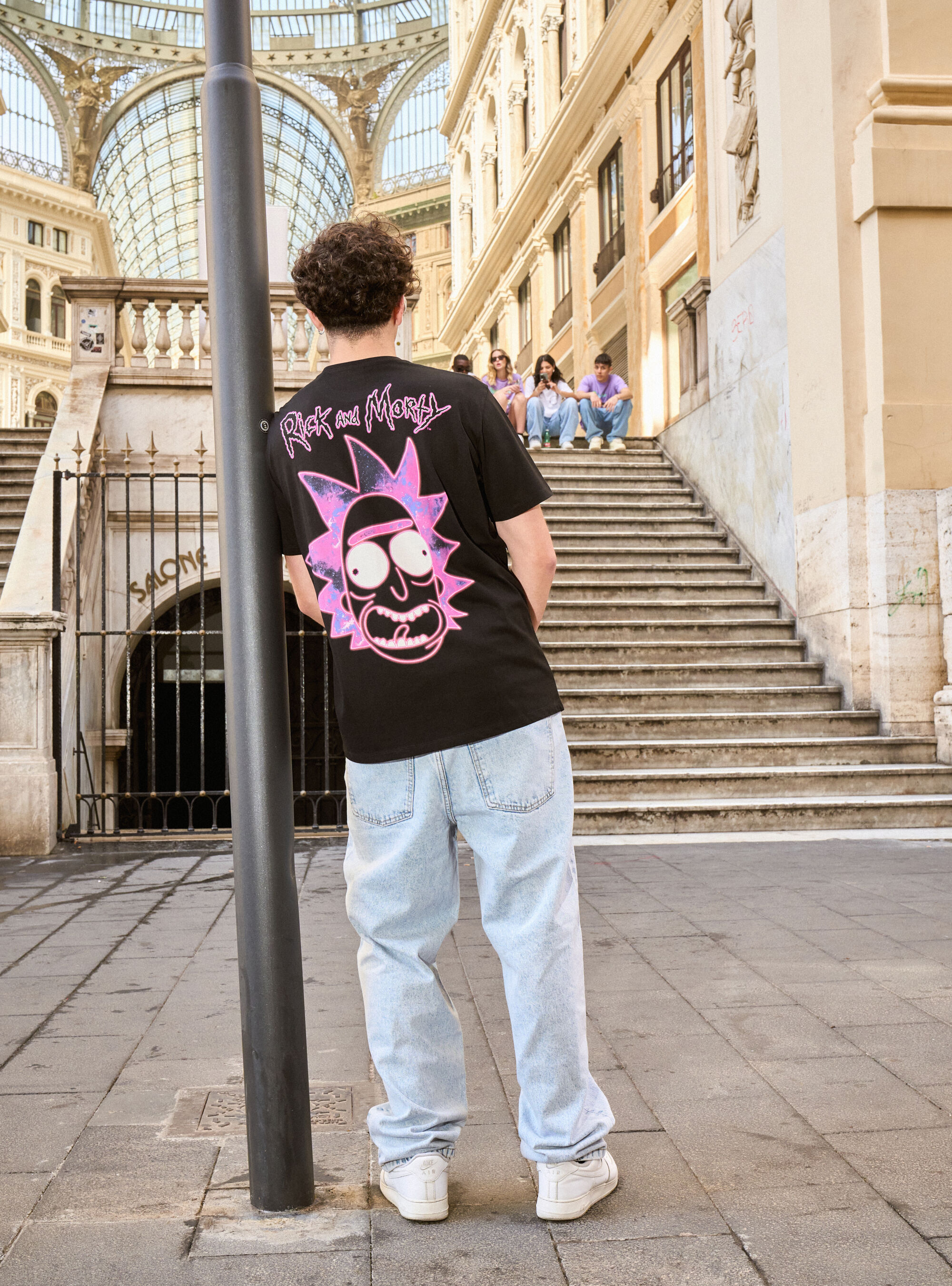 T-shirt rick and morty, BK1 BLACK