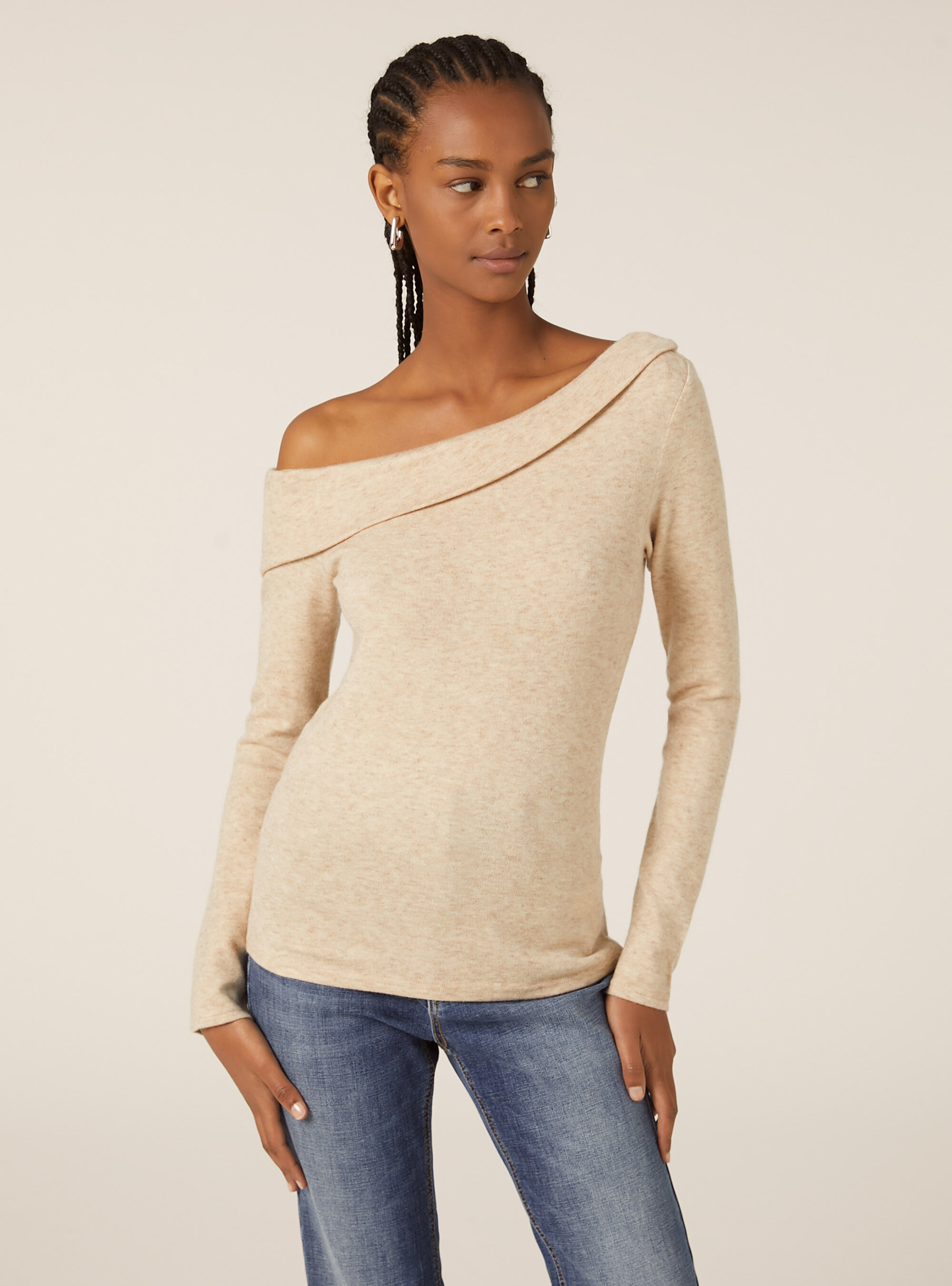 Maglia scollo bardot