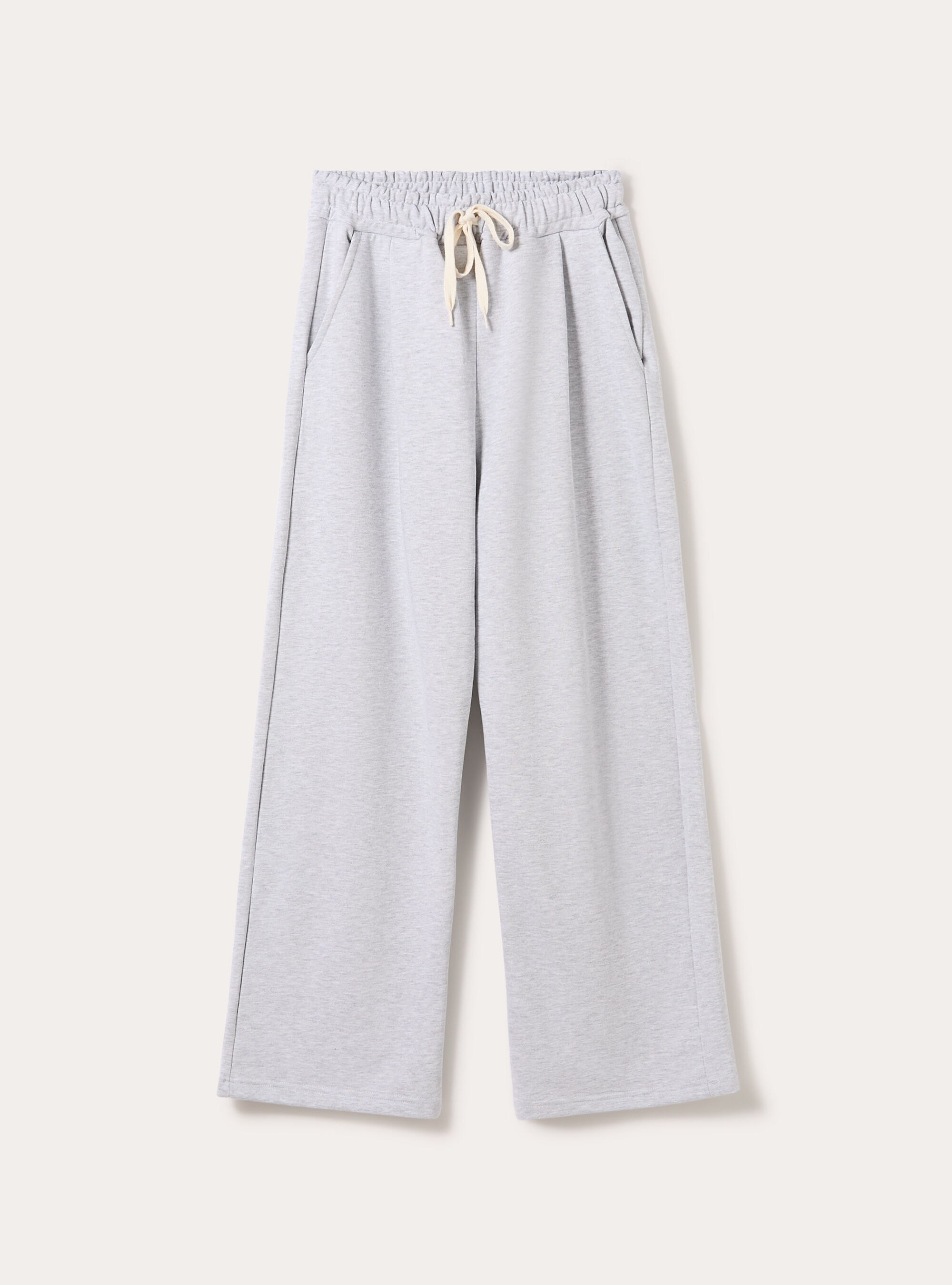 Wide leg jogger pants, MGY3 GREY MEL LIGHT