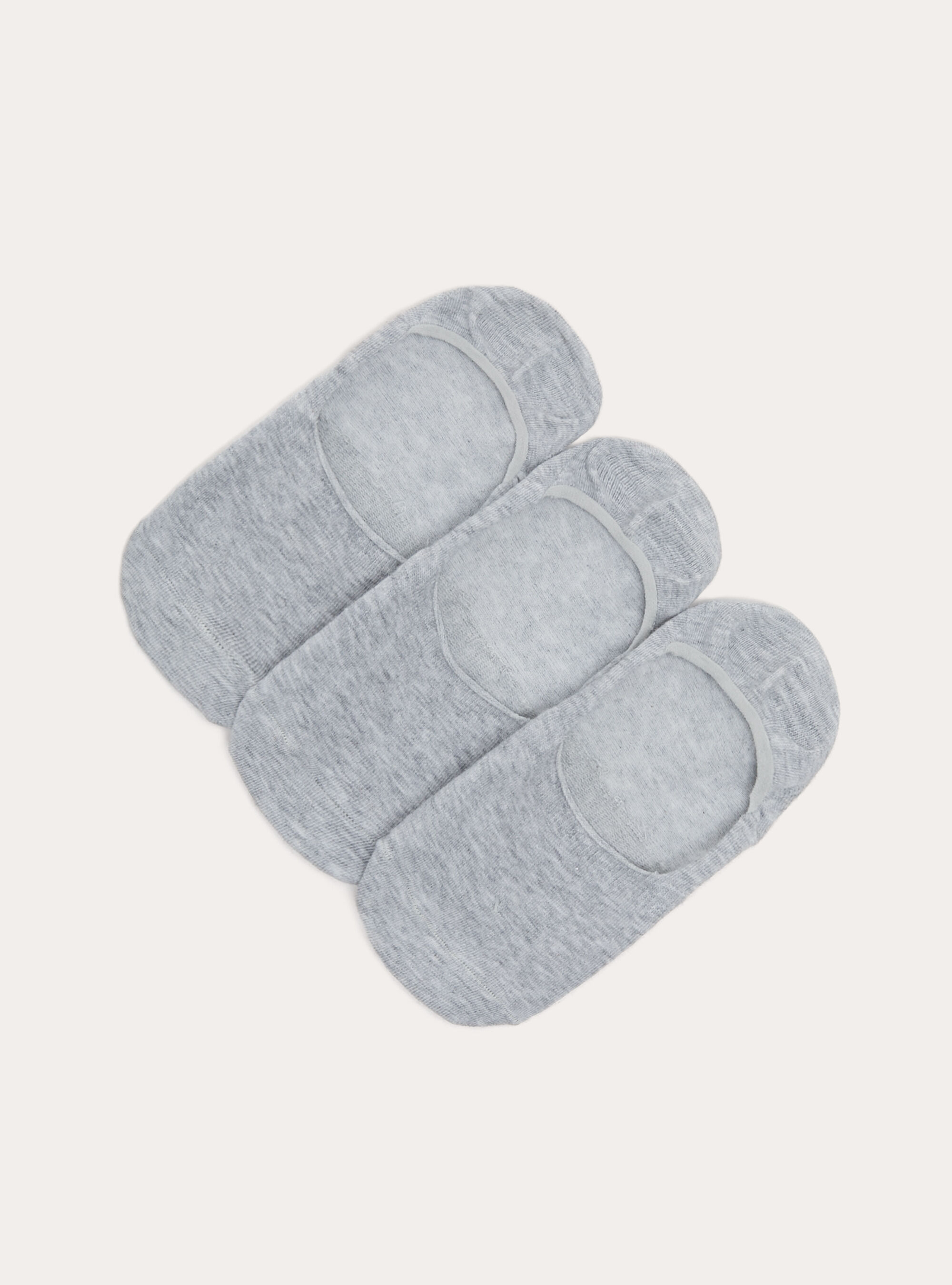 Set 3 paia calzini fantasmini, GRIGIO CHIARO MELANGE