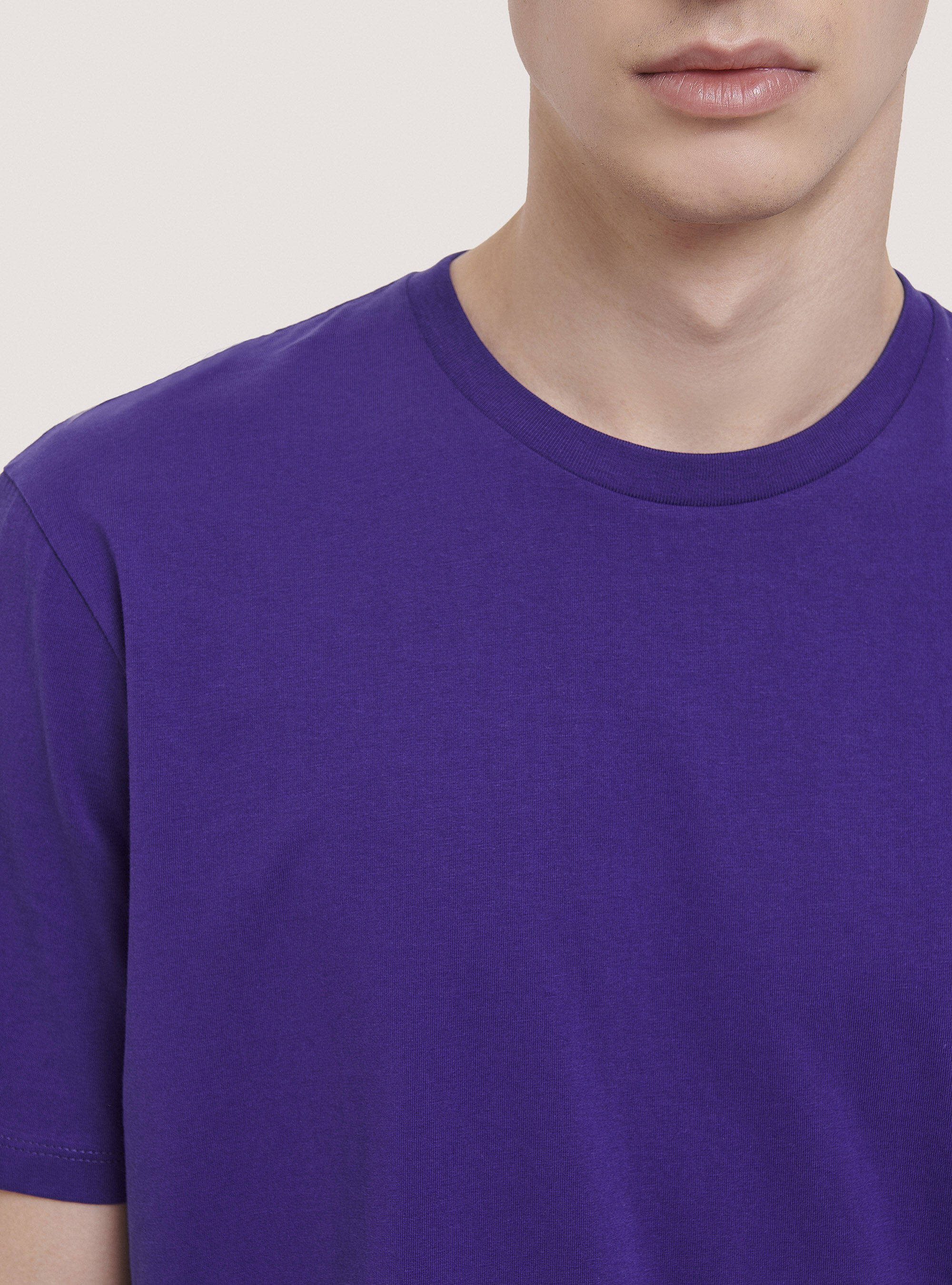 T-shirt en coton de base, C399 PURPLE