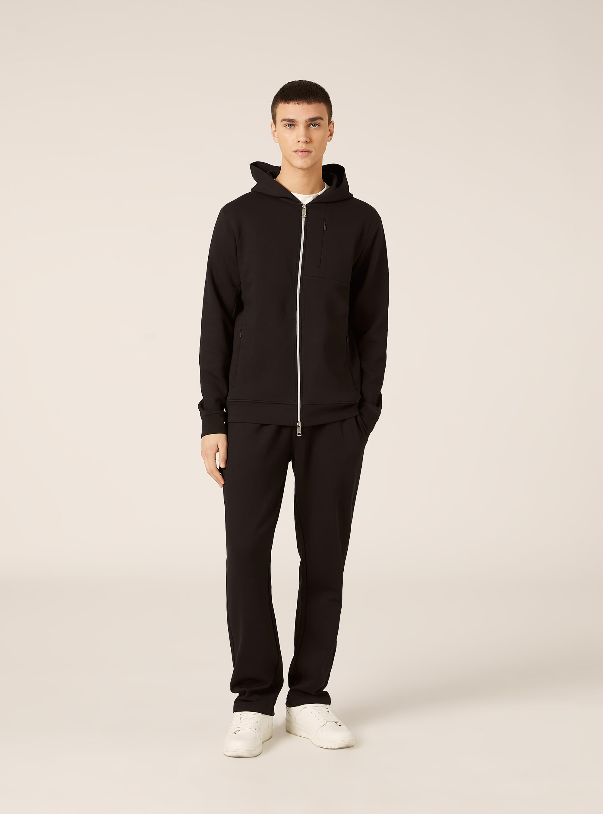 Soft touch zip-up sweatshirt