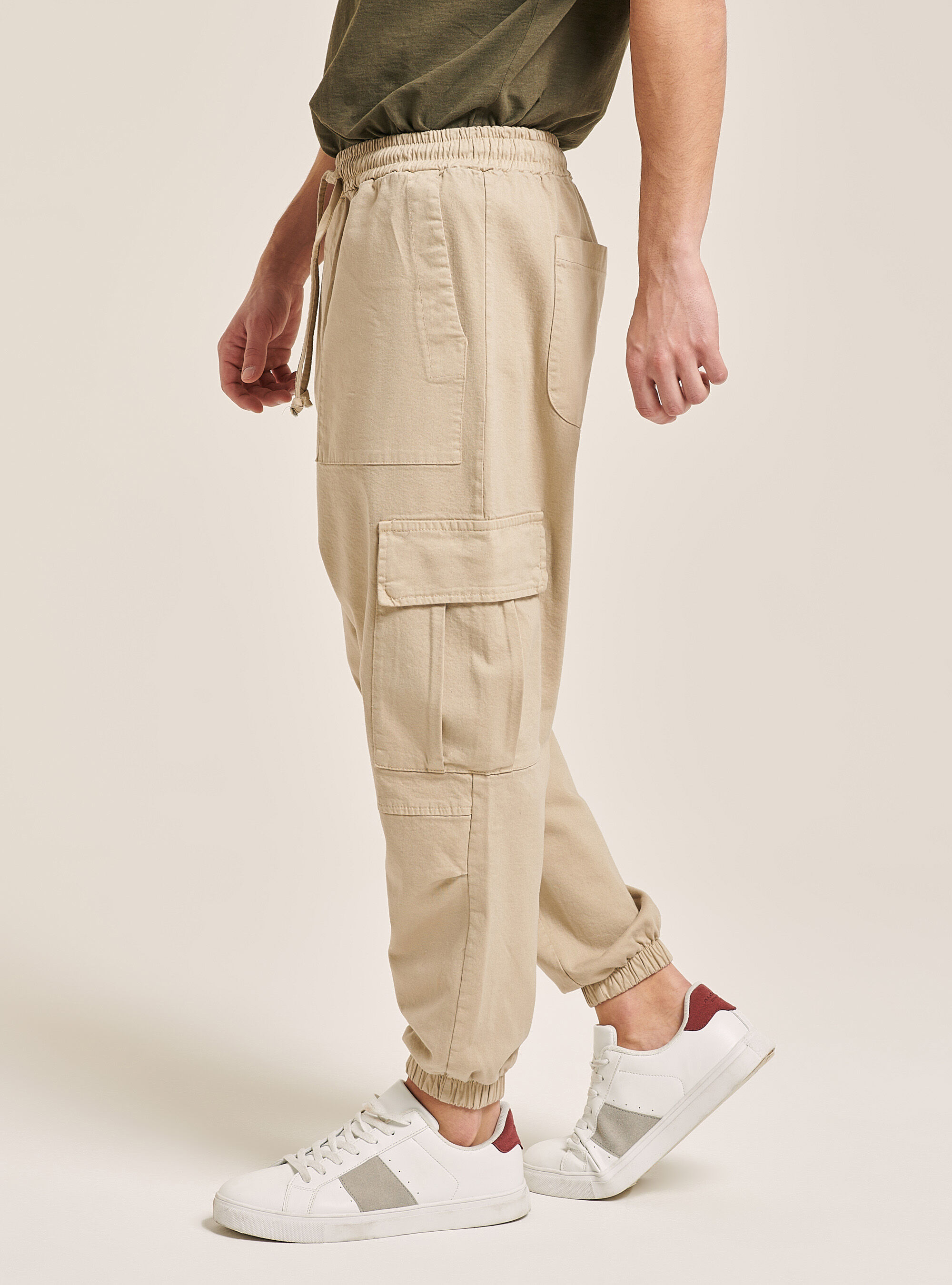 Pantalon de jogging avec poches laterales, C1150 SAND
