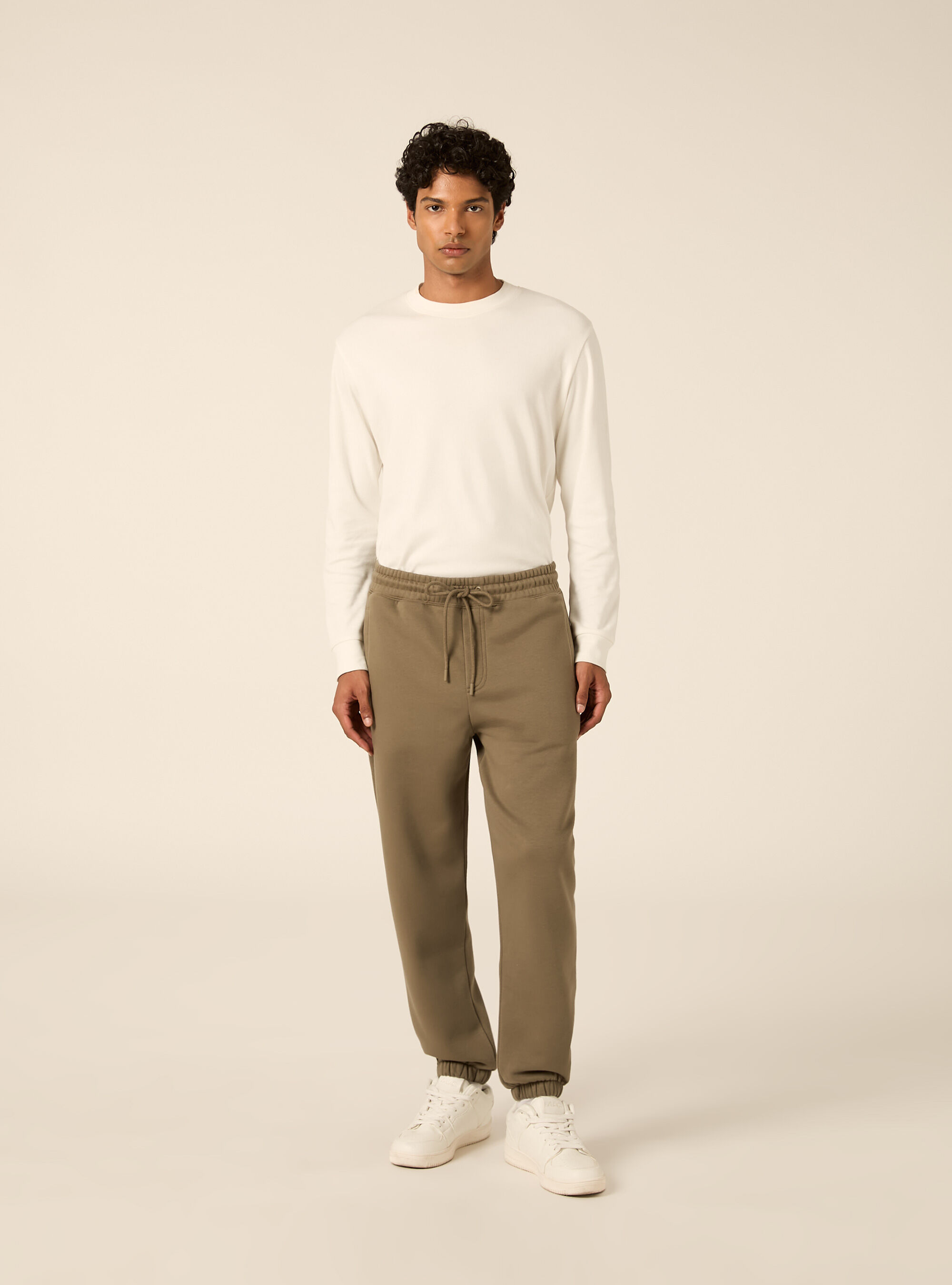 Jogger basico con coulisse ed elastico in vita, KY2 KAKY MEDIUM