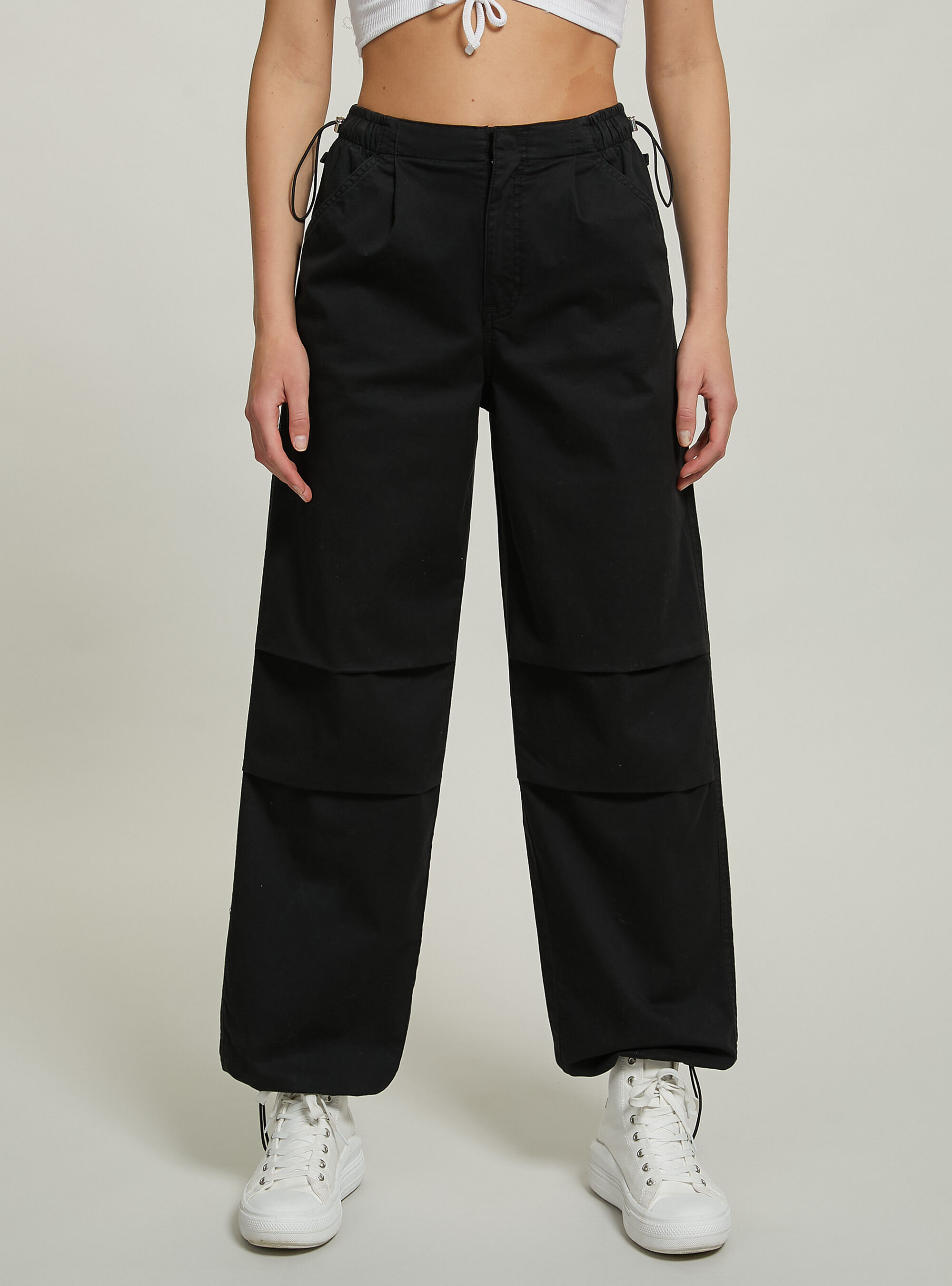 【BAON】23FW★ [BAONHAUS] Picef Cotton Banding Parachute Pt Cotton parachute trousers