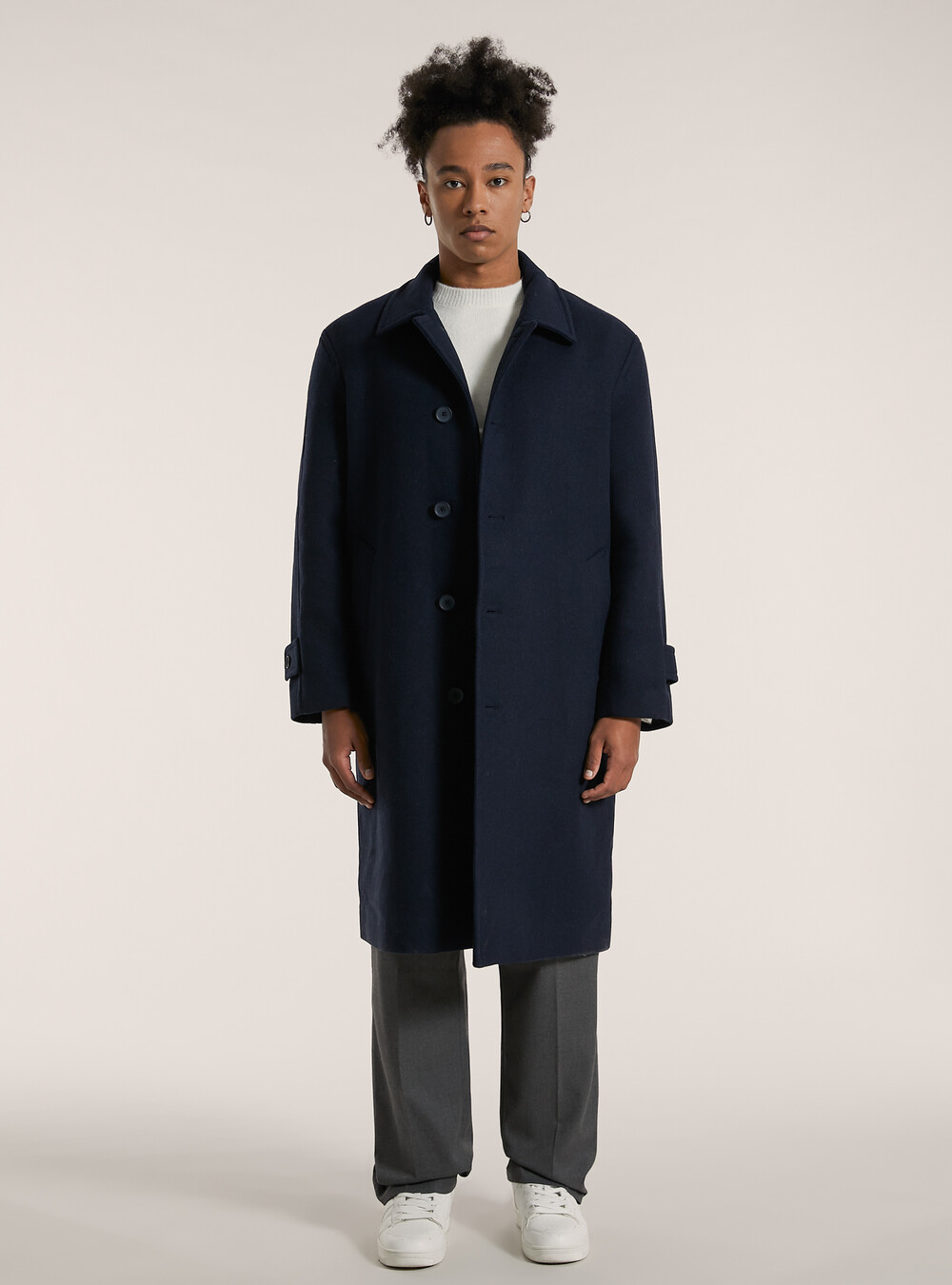 TRENCH CAPPOTTO UOMO Lana Senape Invernale Doppiopetto Slim M,L,XL,XXL EUR 39,90 - IT - Foto 5