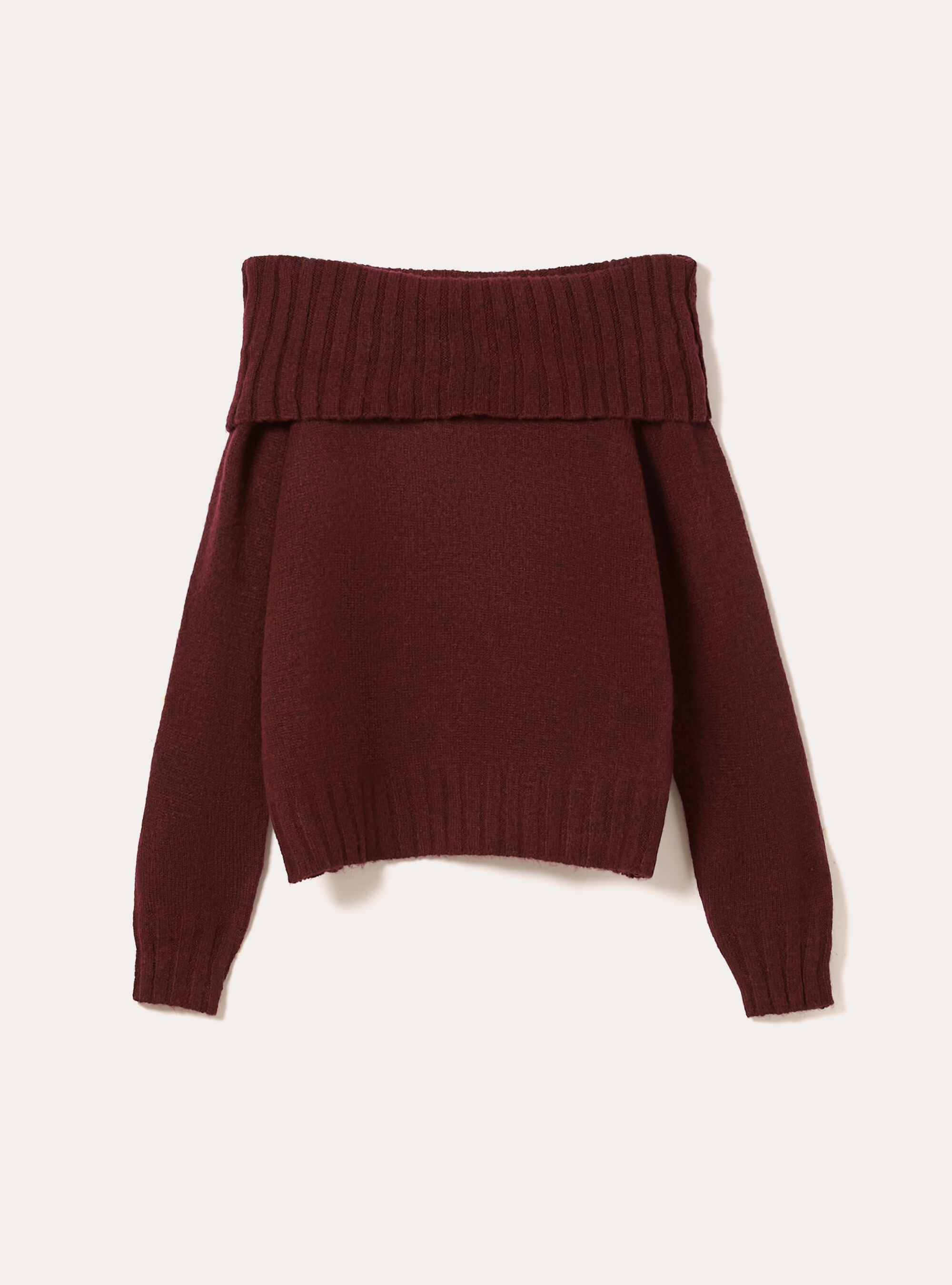 Maglia con spalle scoperte bardot, BO2 BORDEAUX MEDIUM