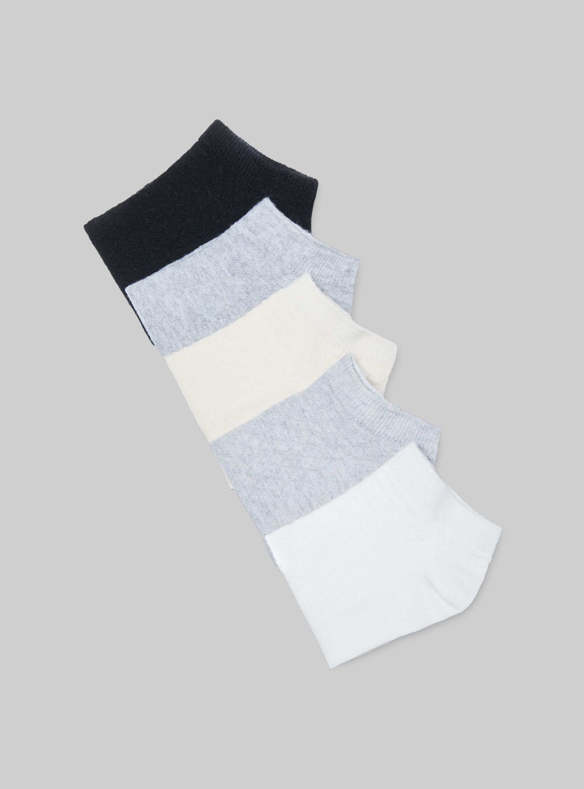 Lot de 5 paires de chaussettes, BK1/WH2/MGY1