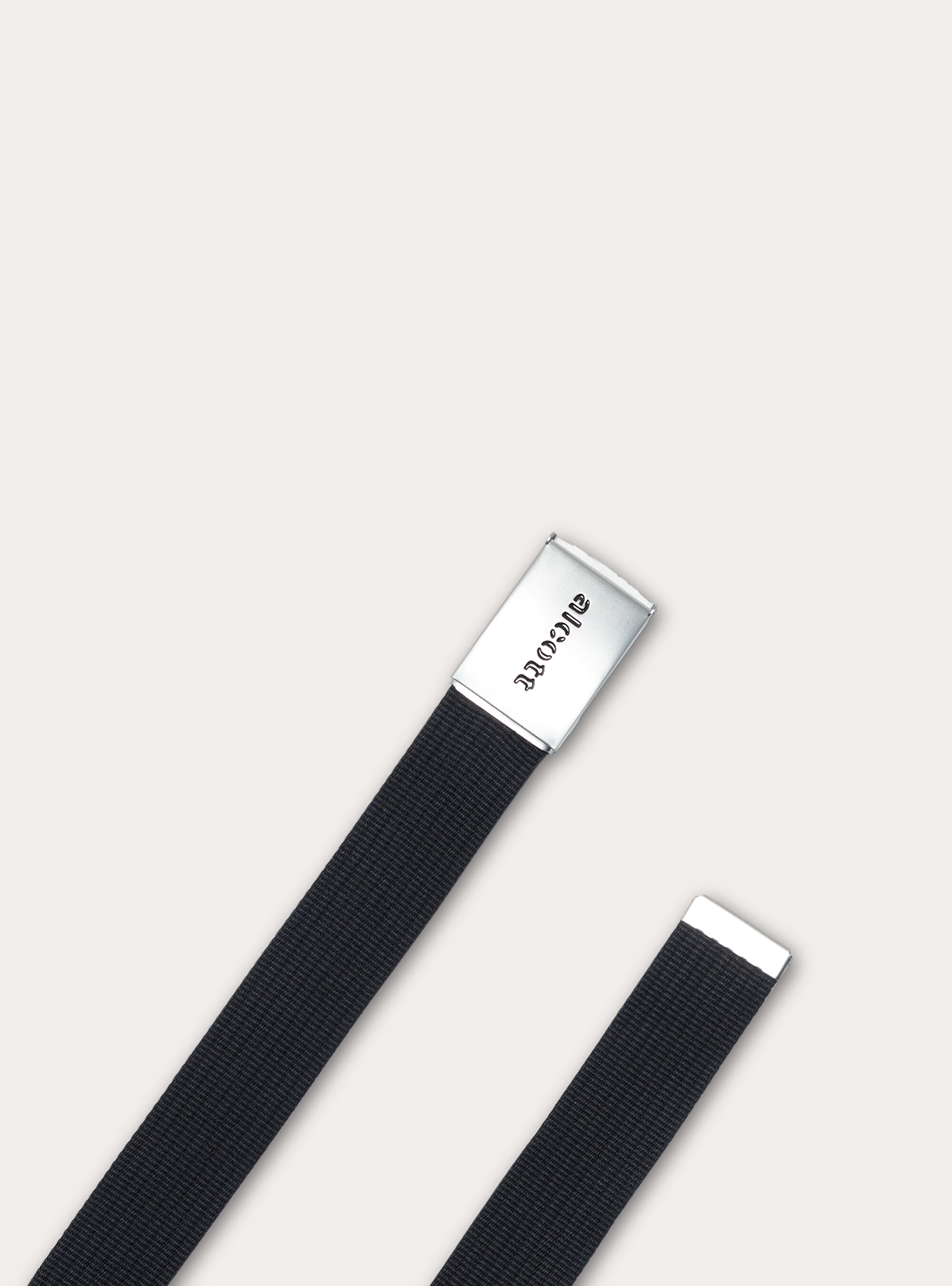 Cintura in  tessuto  con fibbia  logata, BK1 BLACK
